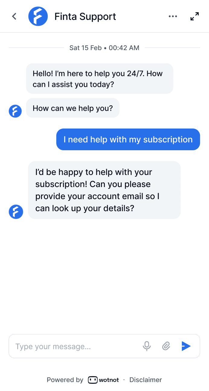 chats for off-hour traffic