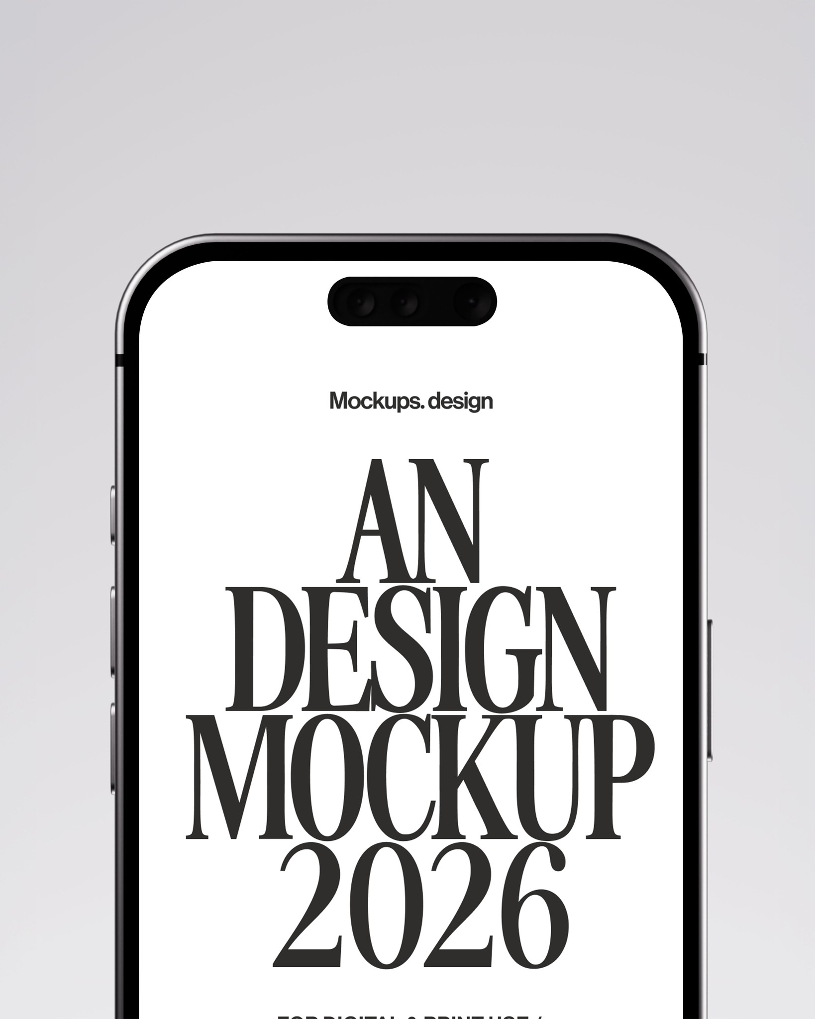 iPhone mockup on minimal clean background, realistic display