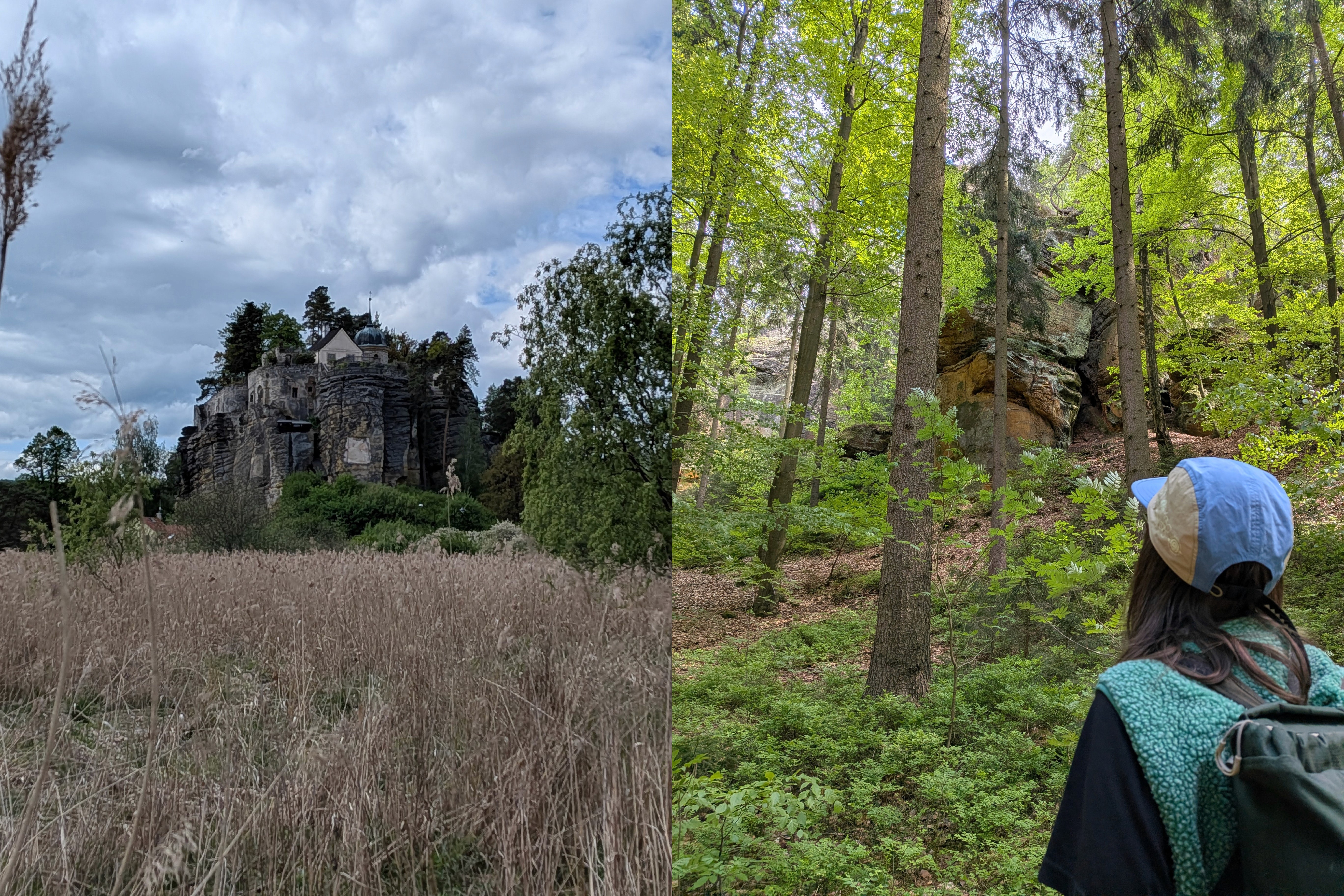 Hiking near Sloup Castle, Czechia