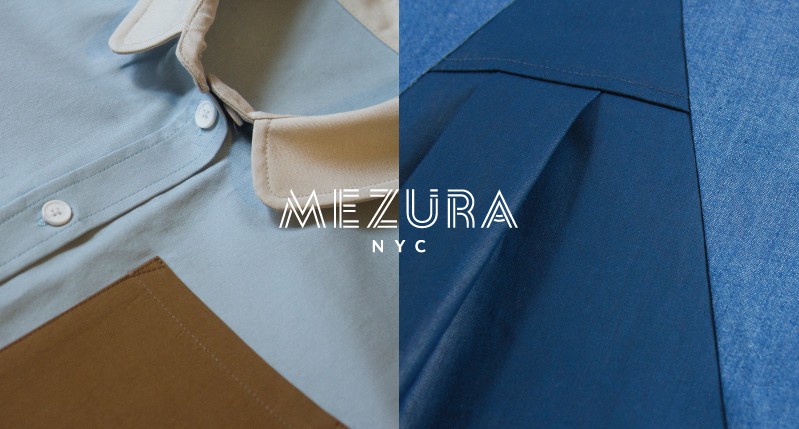 A poster showing men shirts with the text: Mezura NYC.