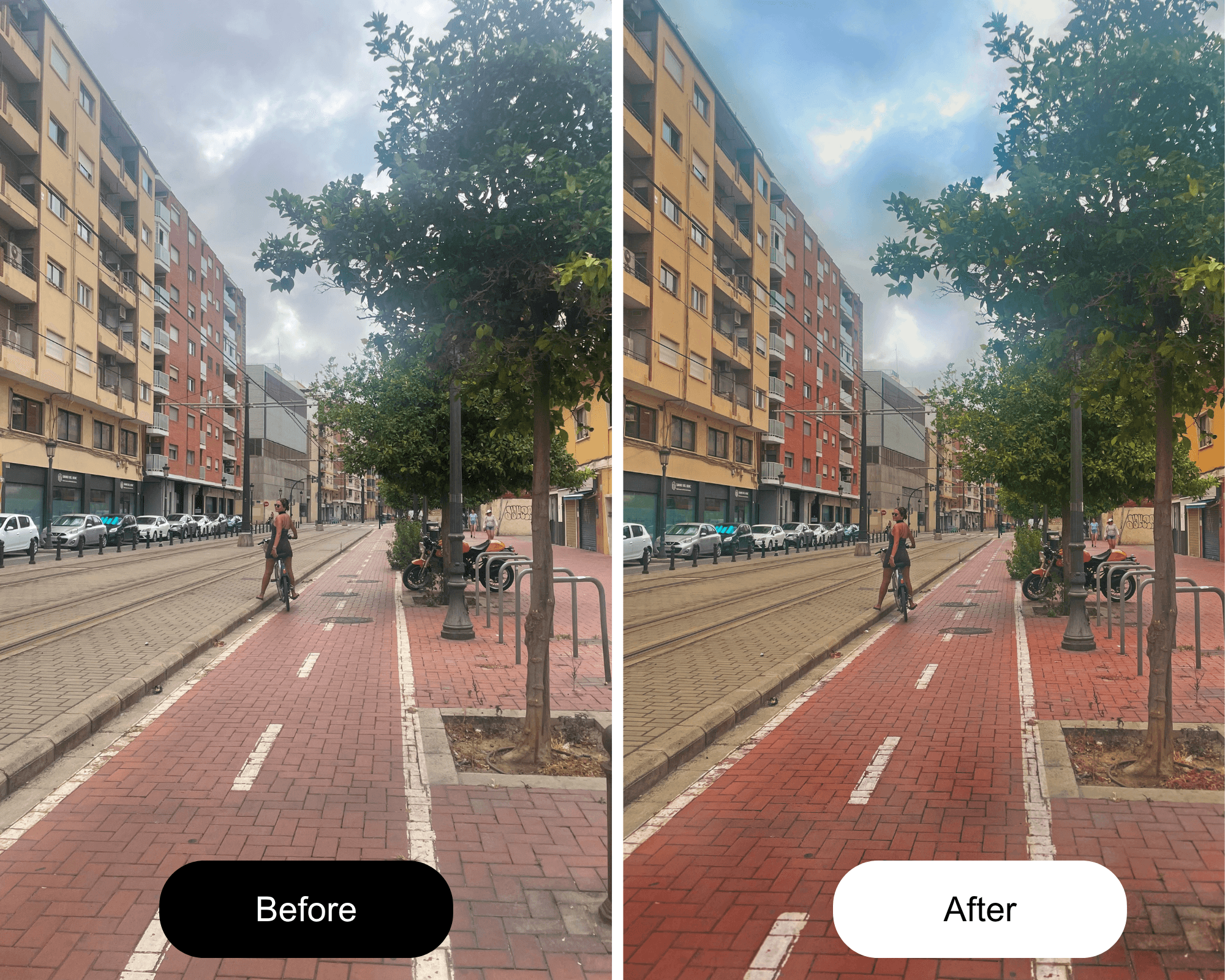Colour grading example