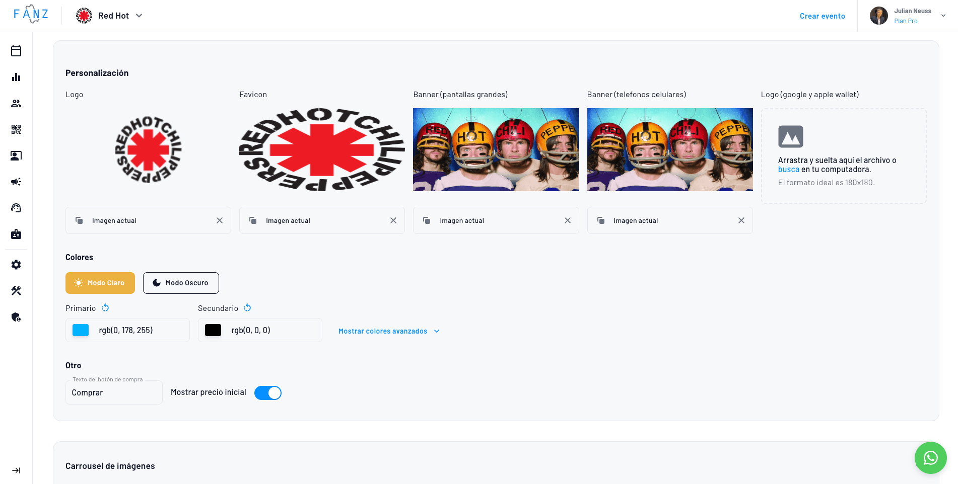 sistema para configurar tu propia ticketera marca blanca