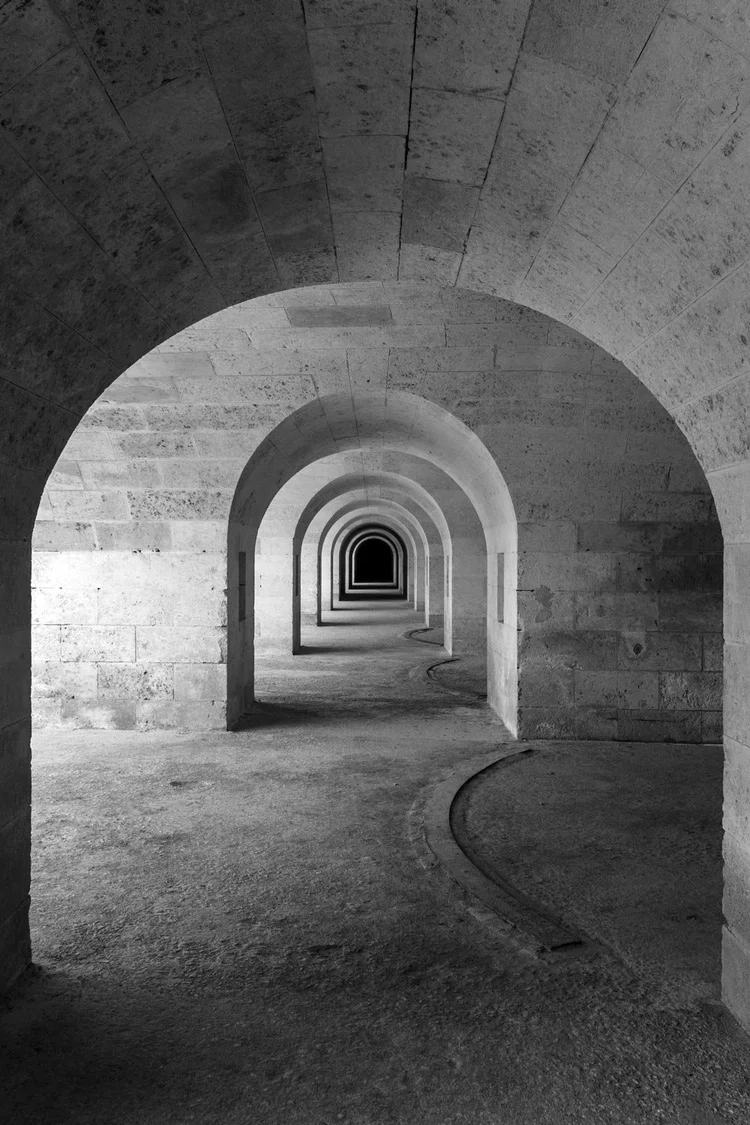Tunneling view in Menorca