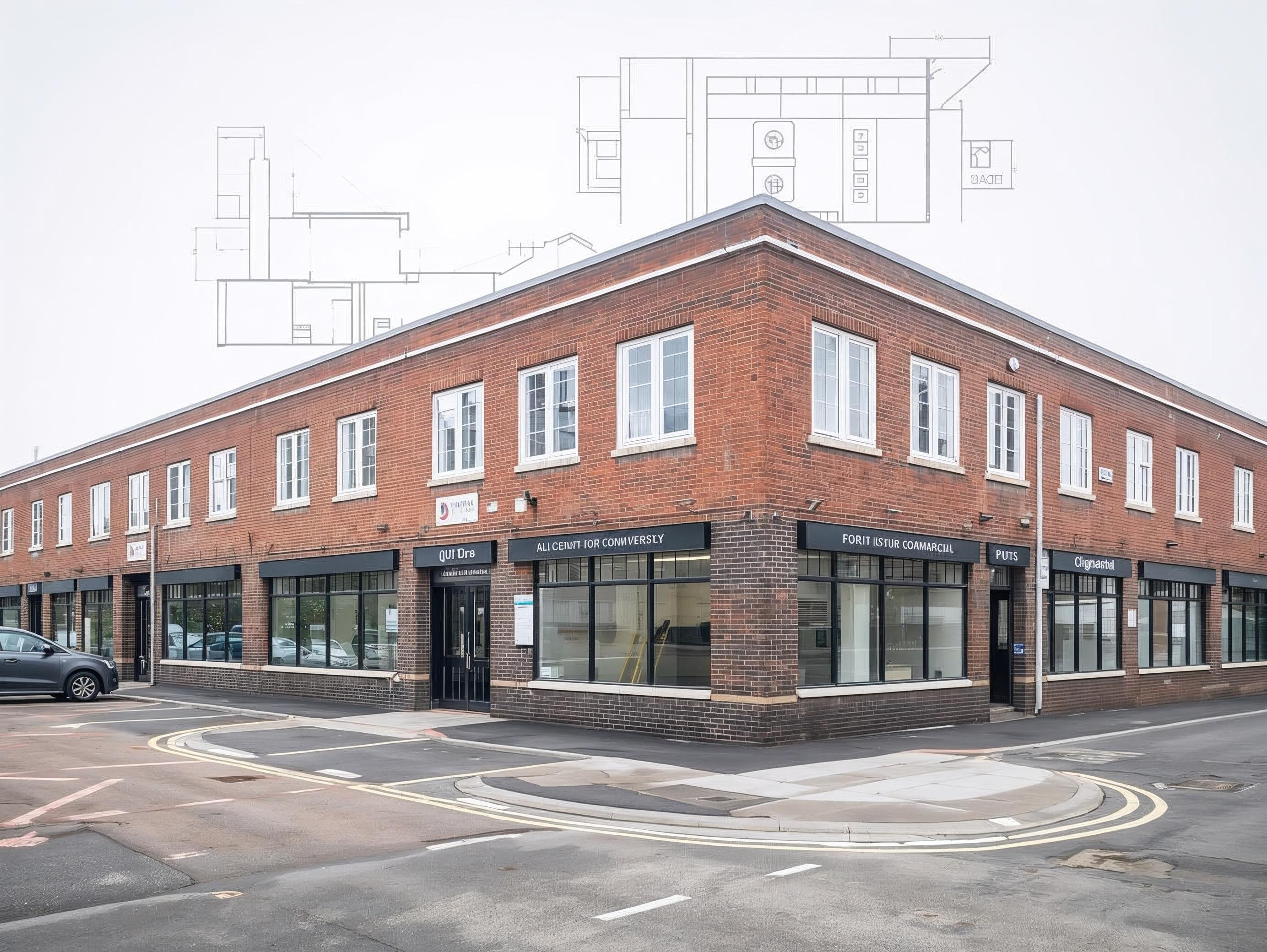 Commercial building in the UK suitable for conversion to residential use.