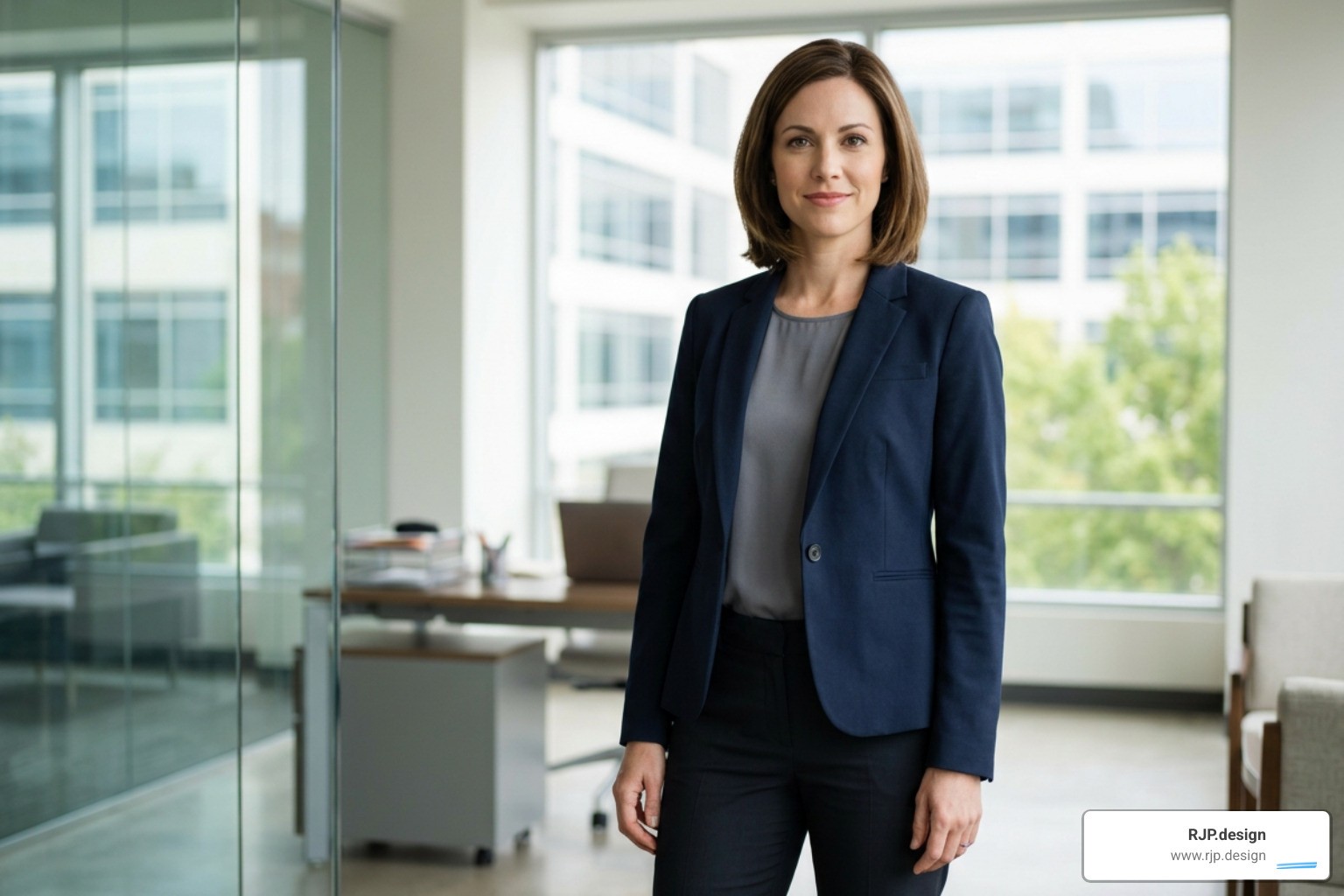 professional body language demonstrating confidence and authority