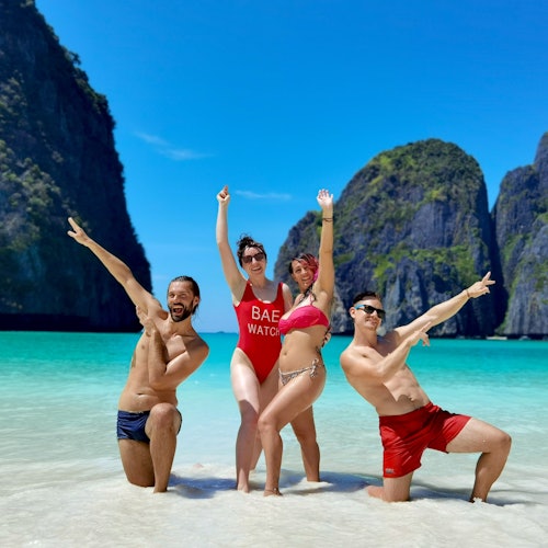 Maya Bay, made famous by the movie "The Beach" with Leonardo DiCaprio