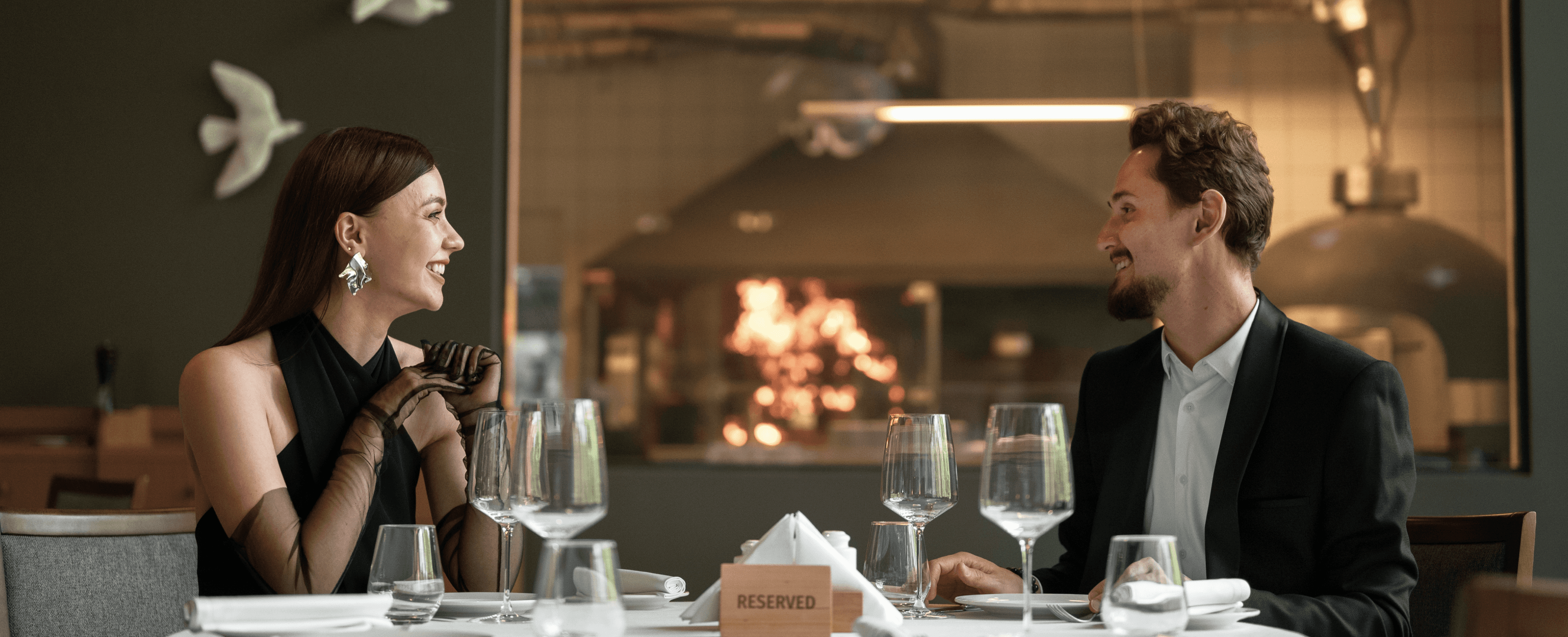 a lover is eating together