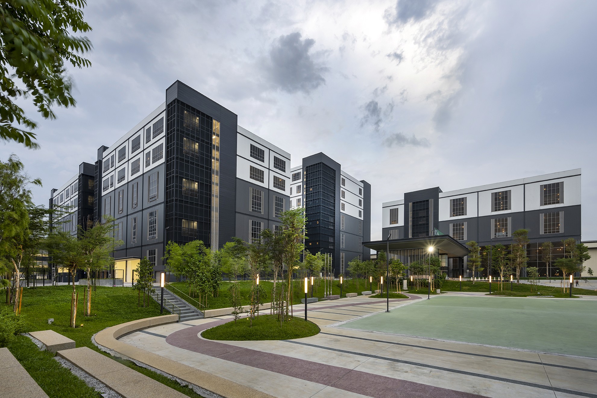 Exterior view of Hap Seng Industrial Hub project by Asima Architects