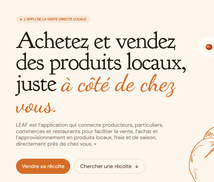 Détail de l'écran : Une promesse claire dès le hero