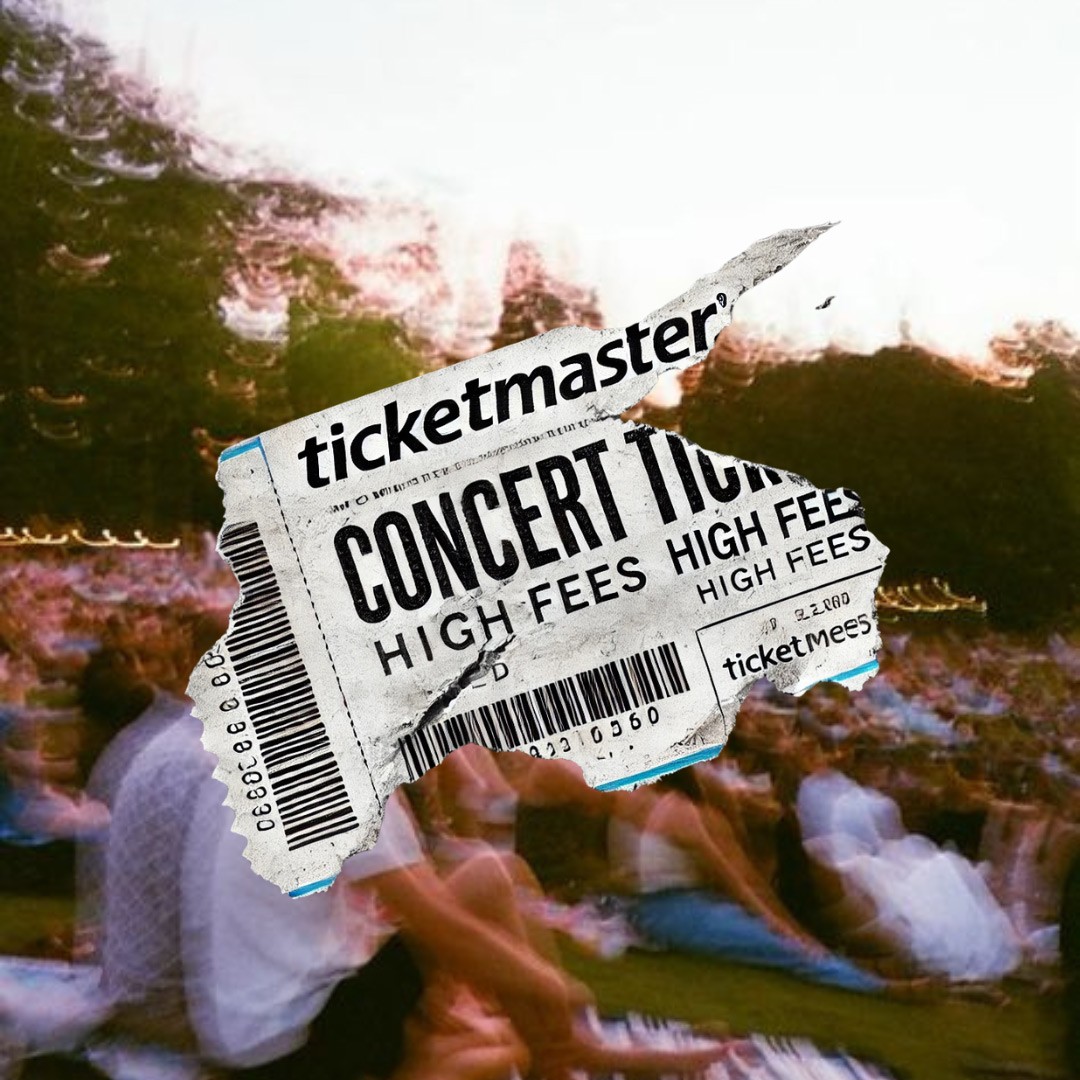 Concert with Ticketmaster Ticket overtop