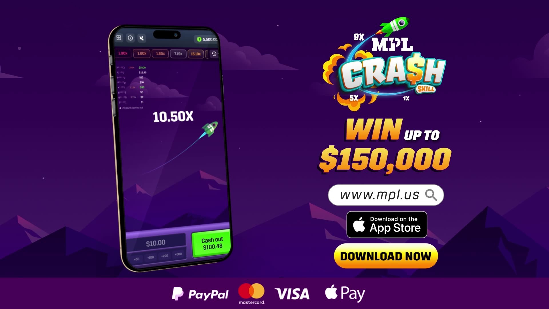 High-energy animated composite integrating in-game elements in an MPL performance ad.