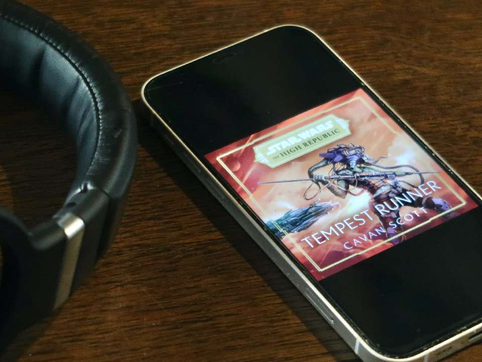 Tempest Runner on iPhone with headphones