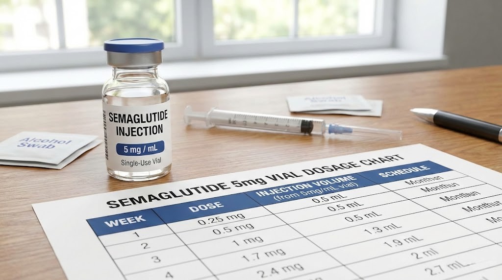 Semaglutide 5mg vial dosage chart