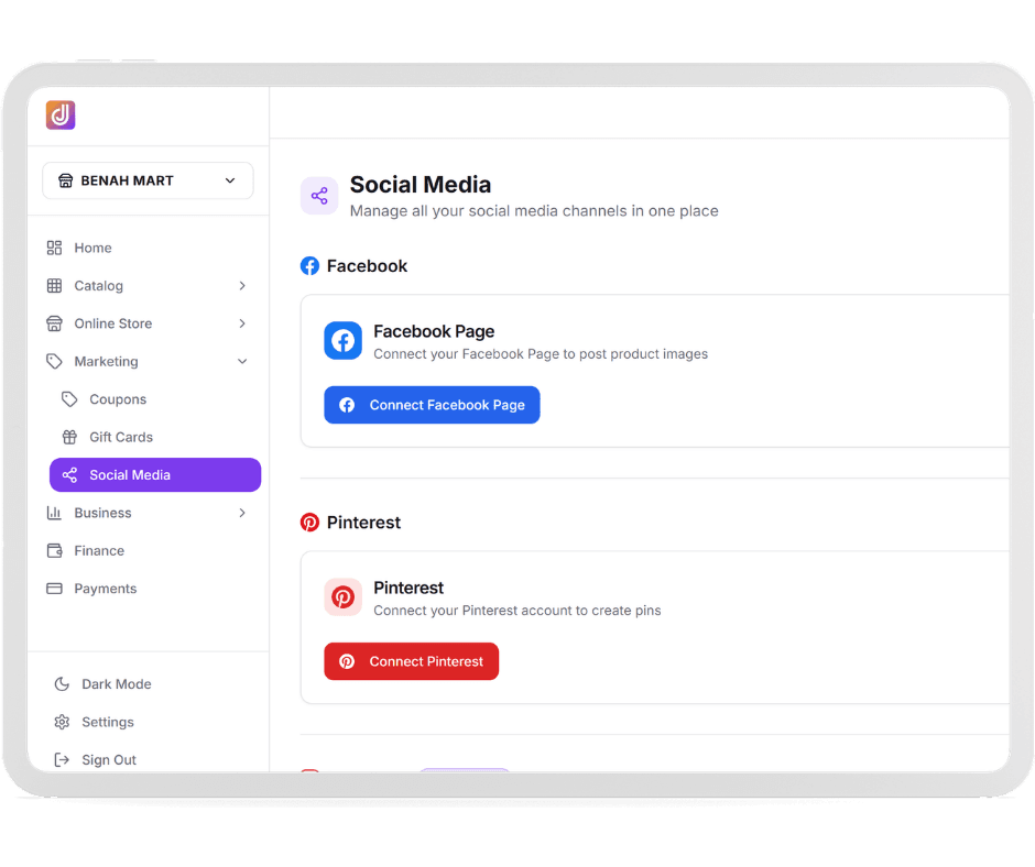 Social sharing - JoatCart