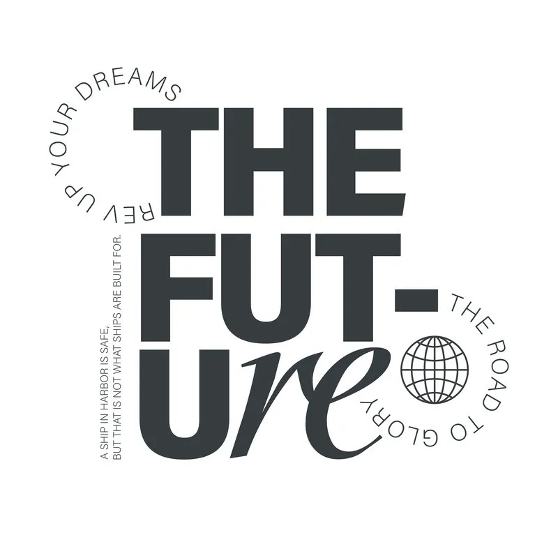 Design portfolio project showing Jeffrey Hakim's typography design for a motivational quote on a white background using graphic design skills. designed by Jeffrey Hakim