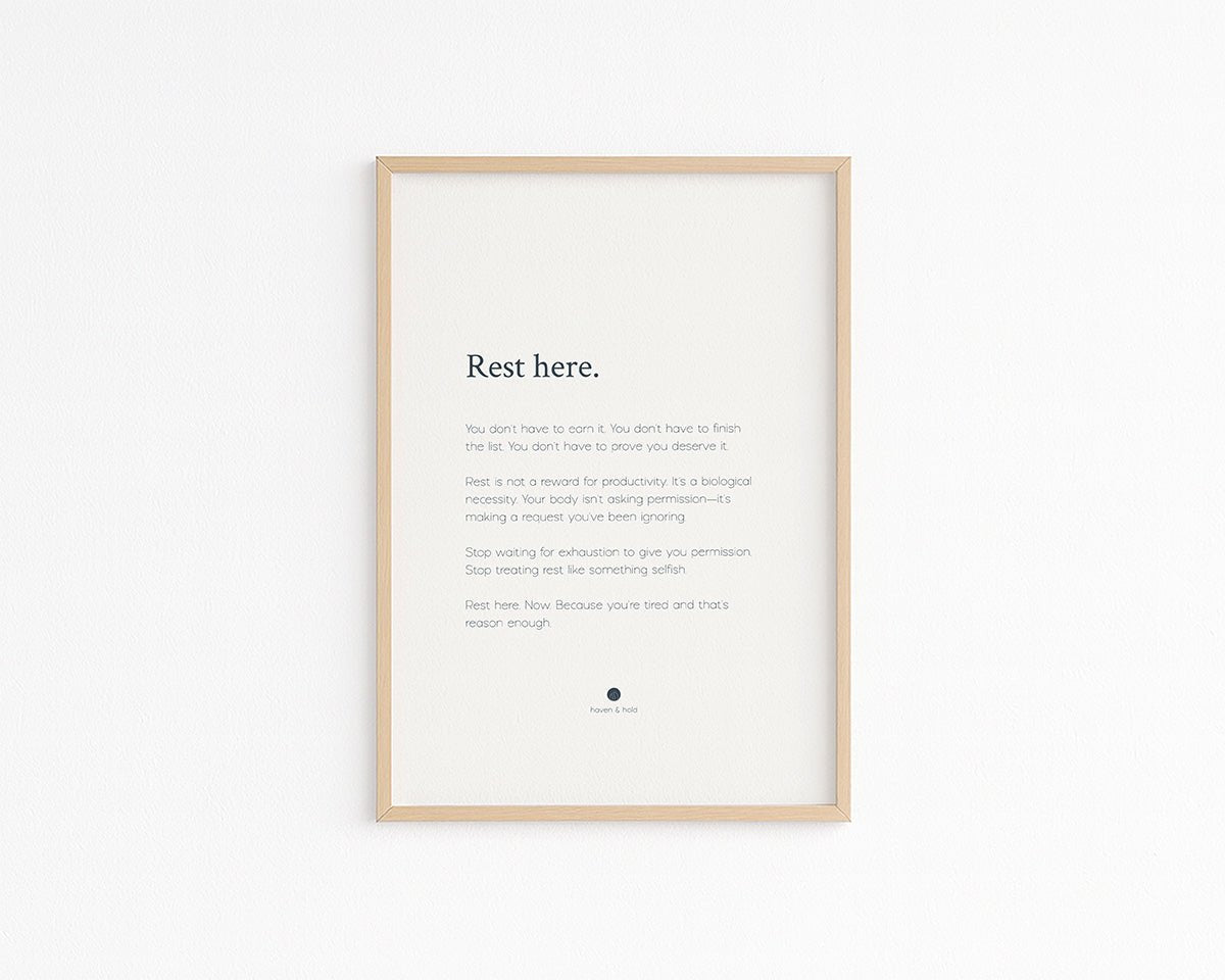 Rest Here • Premium Art Print • Ready to Frame - Haven & Hold