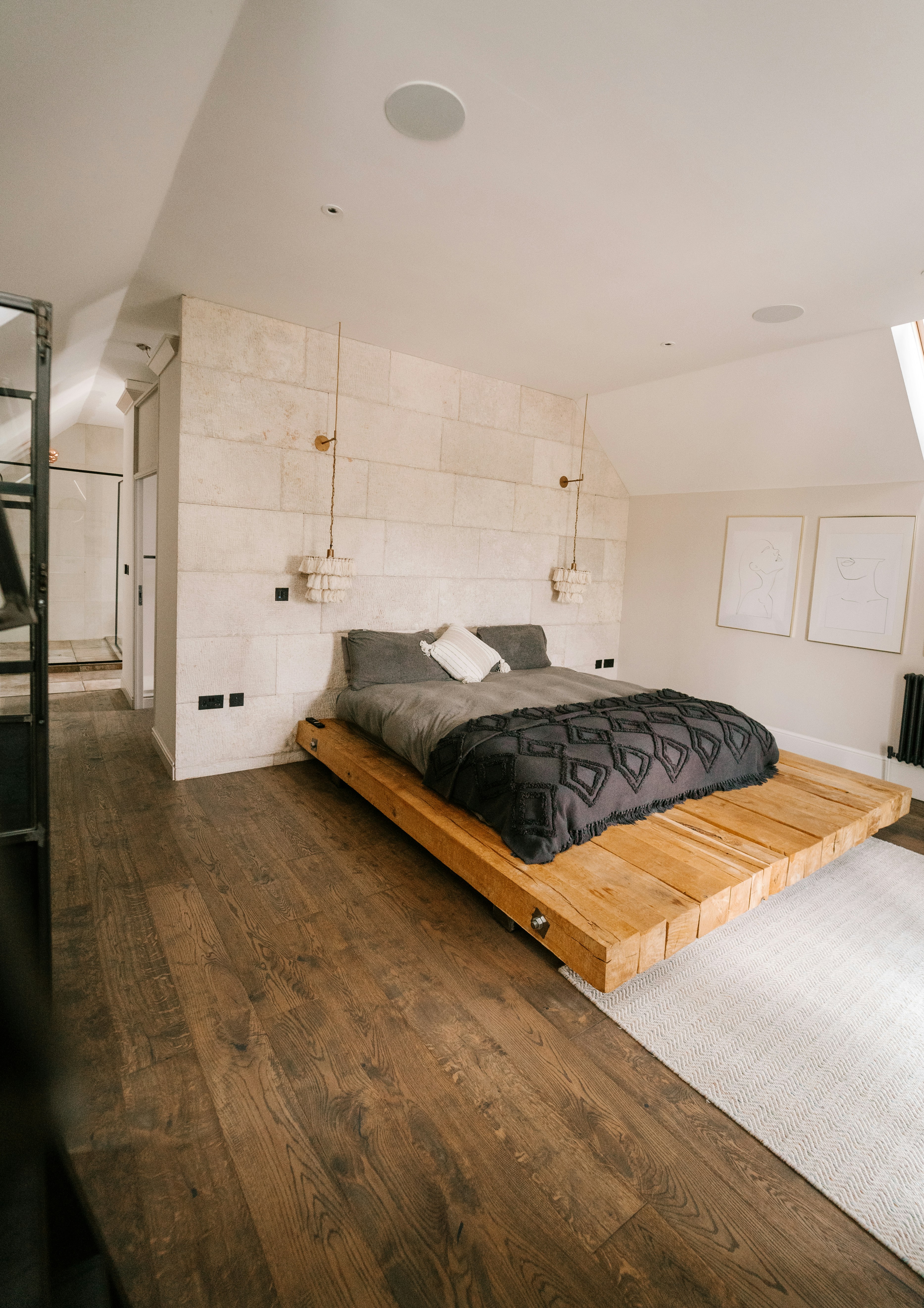 Modern Bedroom, Wood Flooring