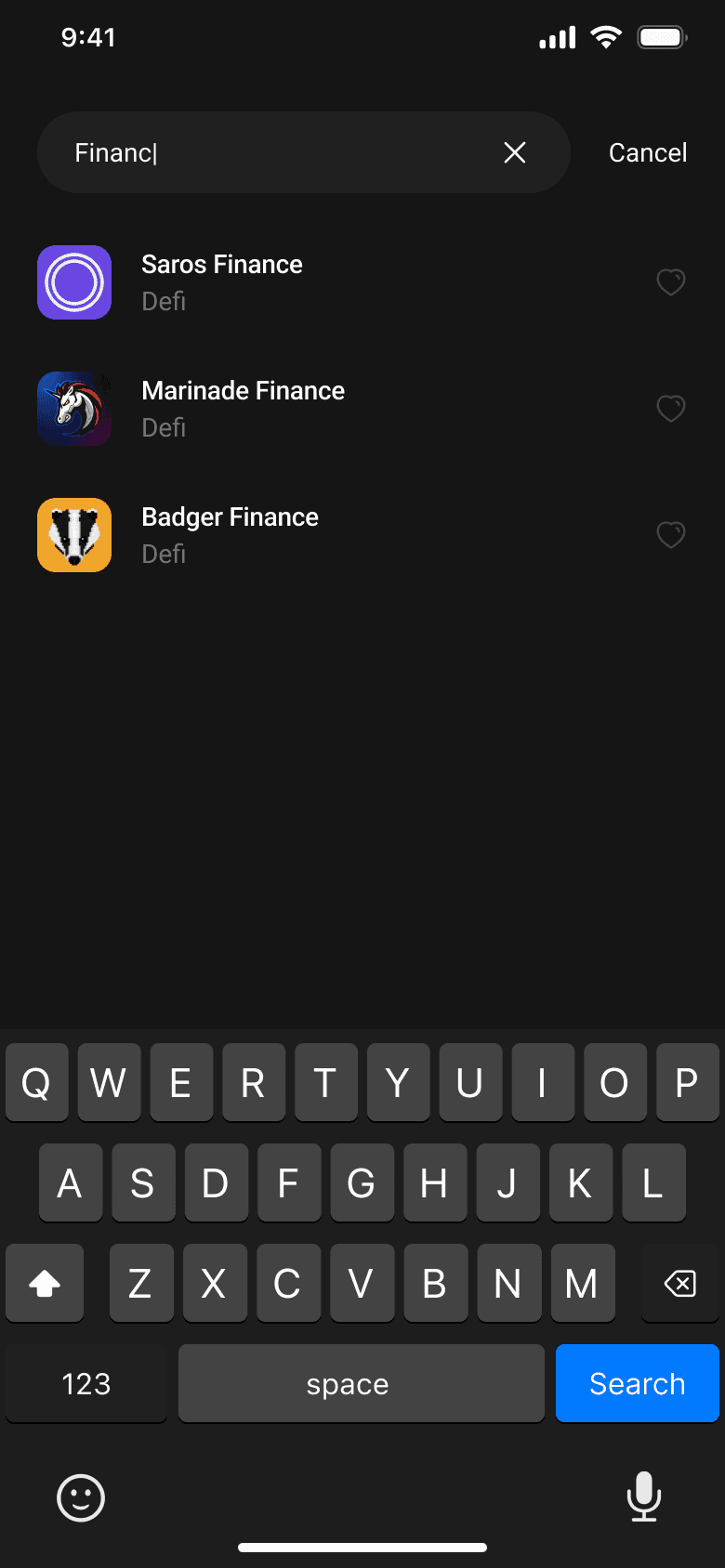 Keyword search results