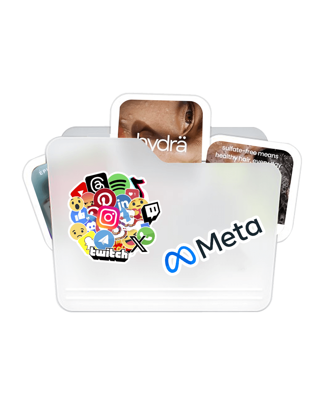 Abstract glitter resin sculpture resembling clustered bubbles on white background—minimal, modern art object.