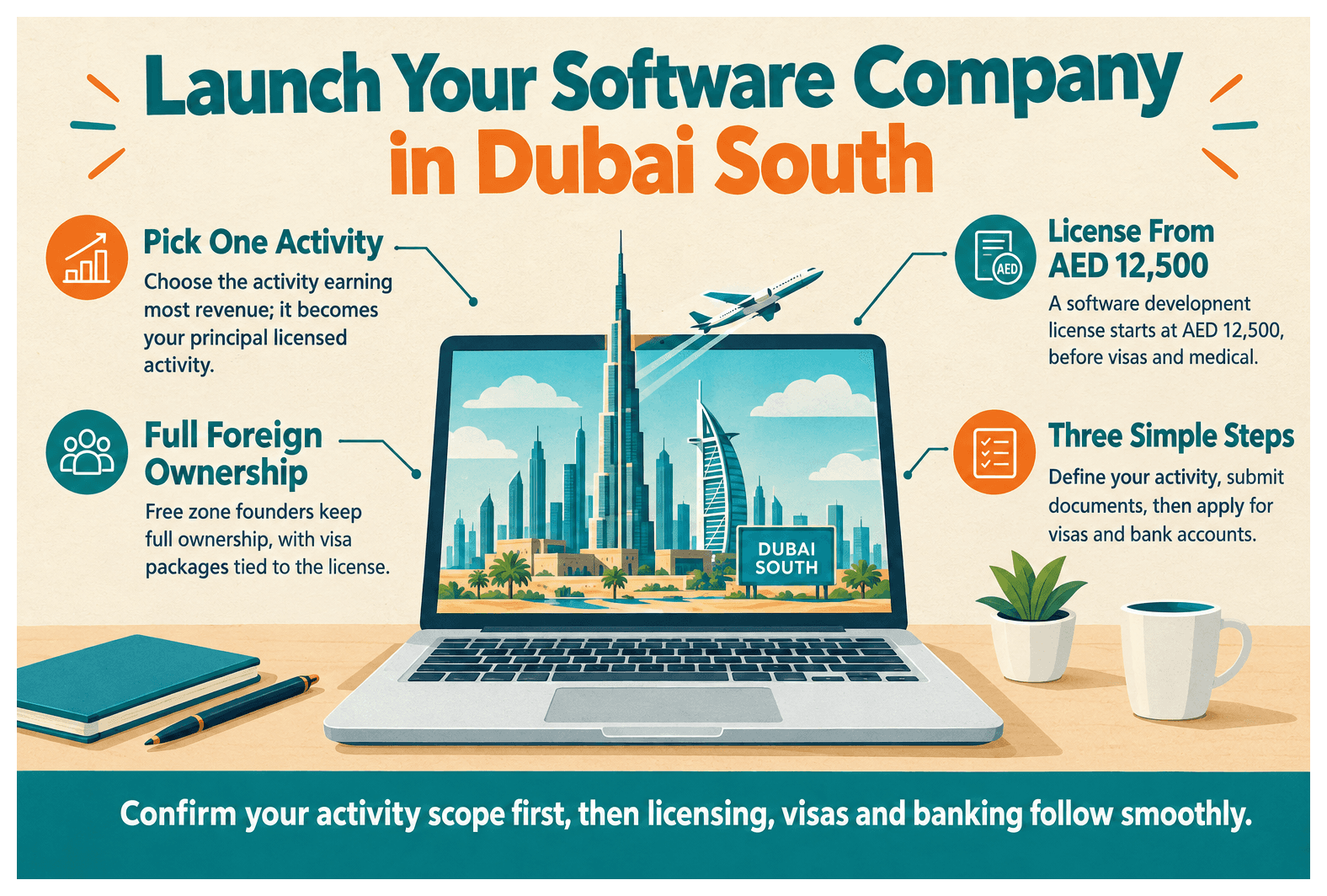 Infographic: How to Set Up a IT and Software Business in Dubai South