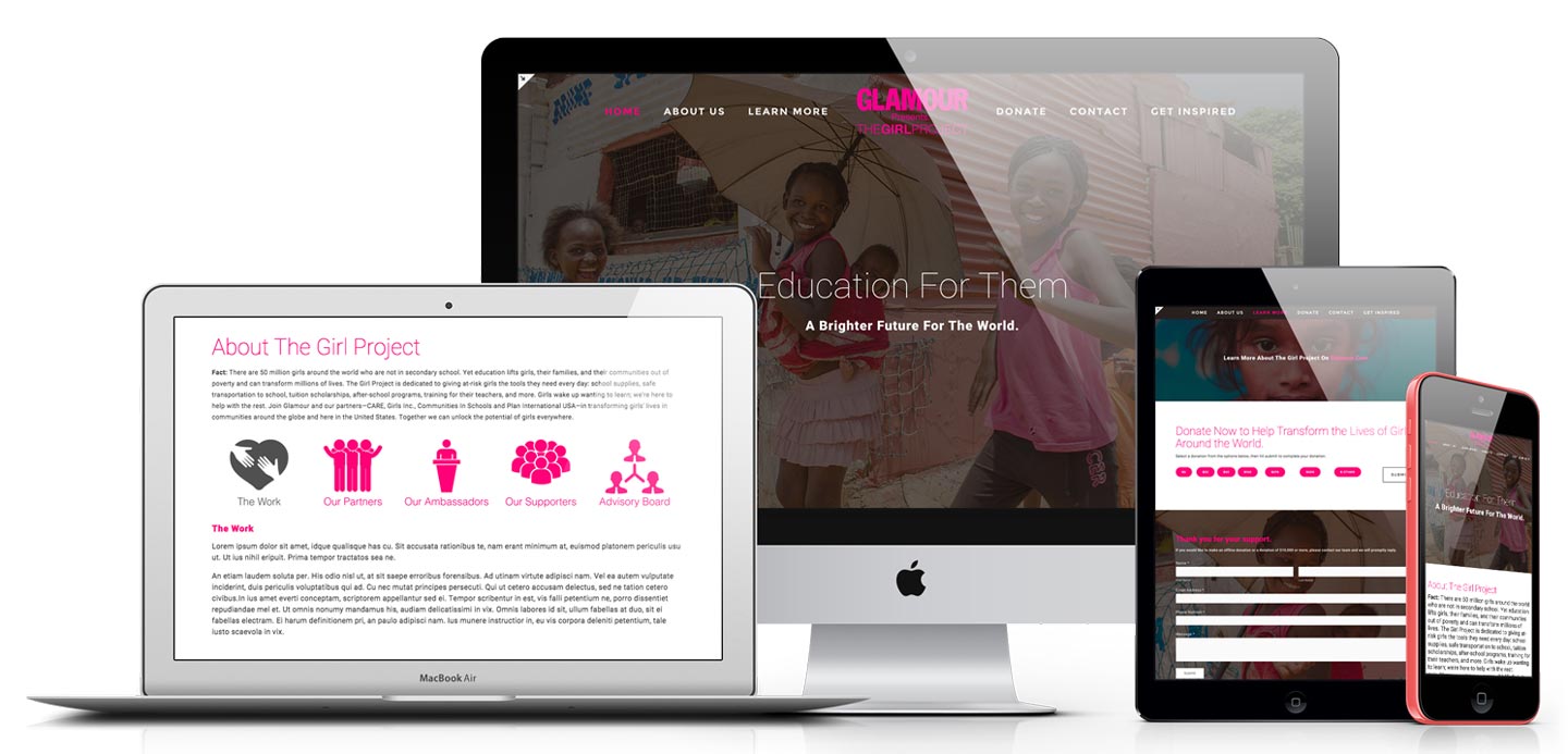The redesigned site