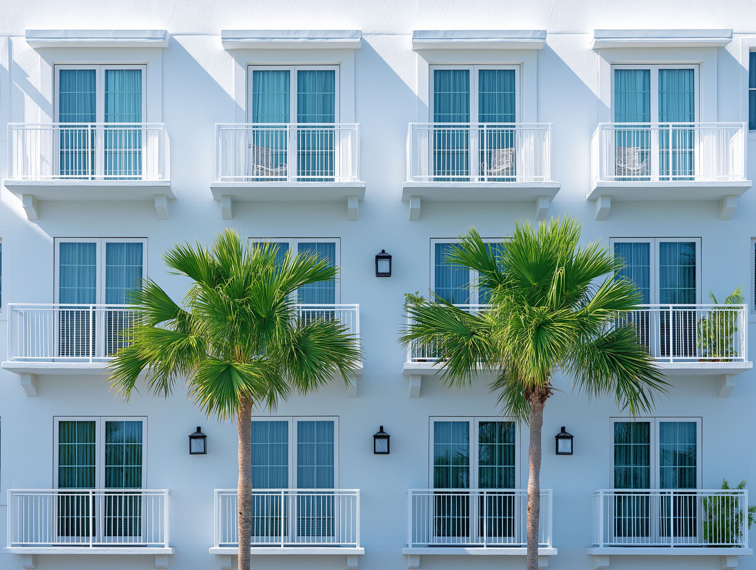 glass doors in apartments building