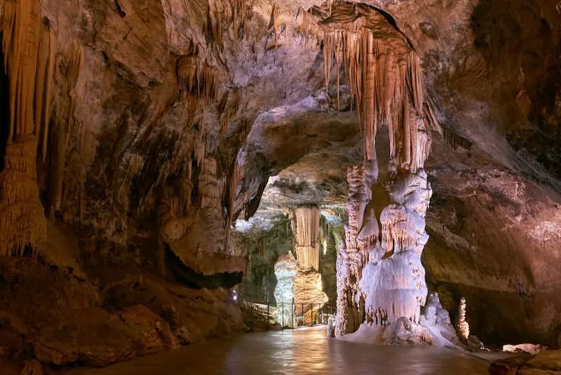 The underground world of Postojna cave in Slovenia.