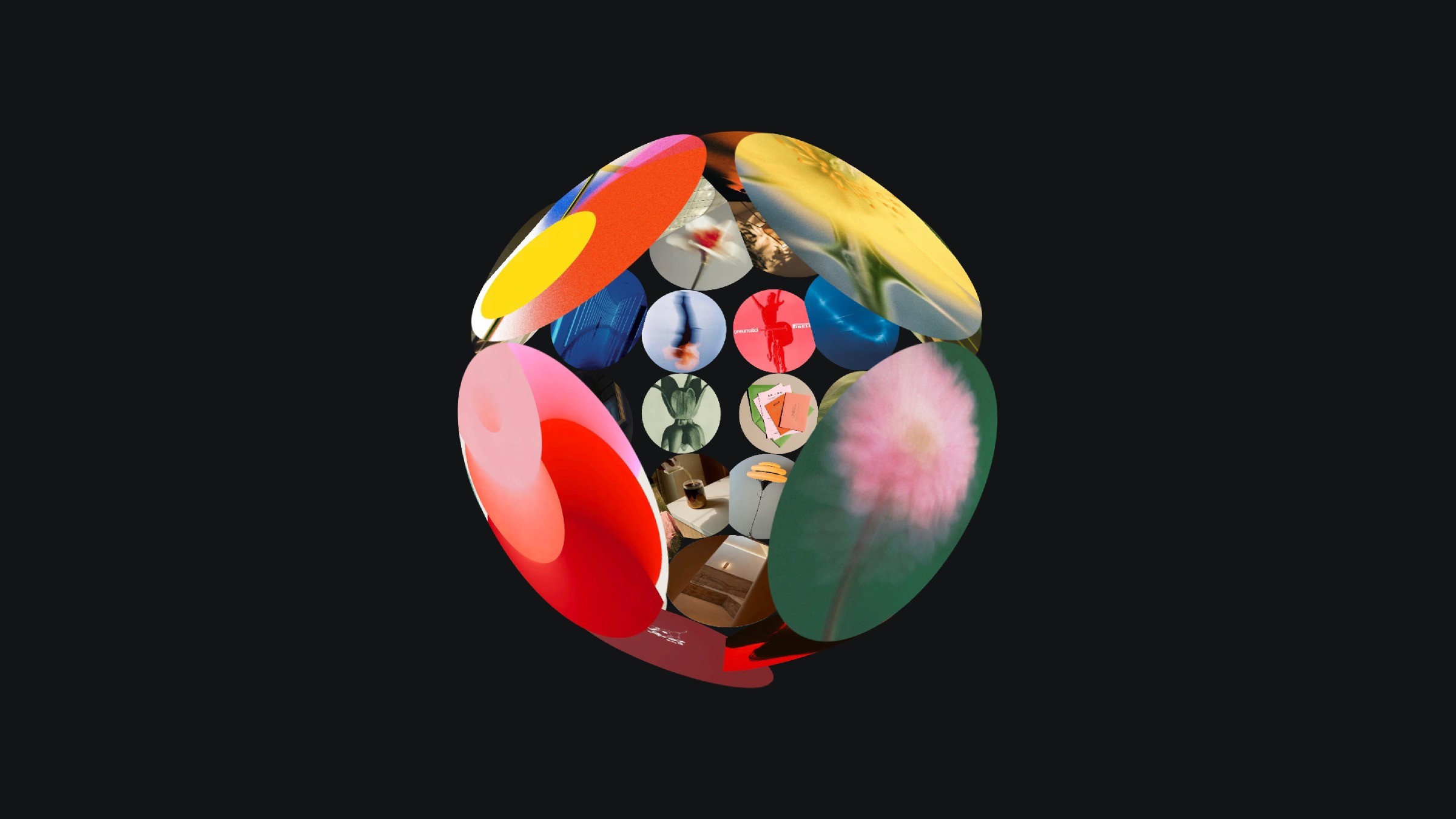 Framer template gallery displayed in 3D sphere interface