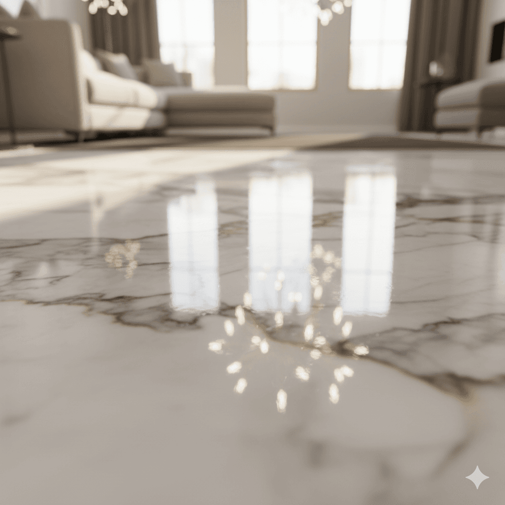Luxury Italian marble flooring in M3M GIC apartment