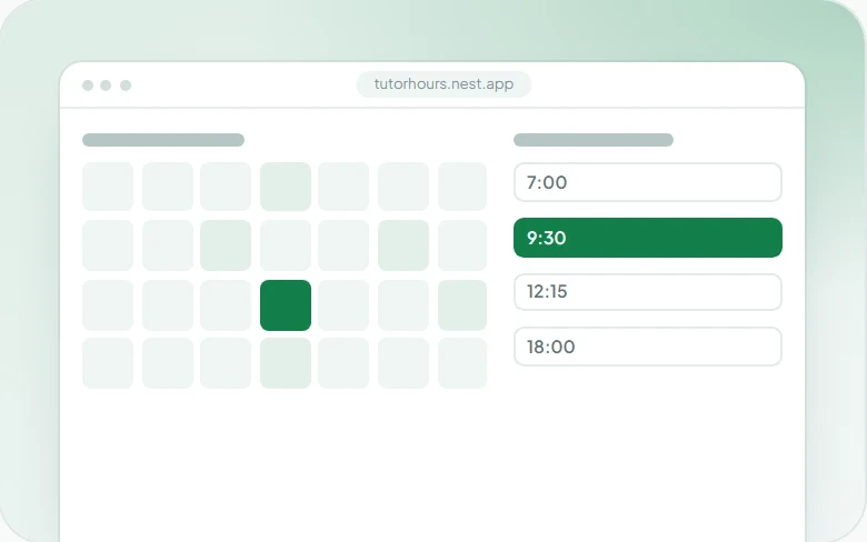 Tutor Hours template preview