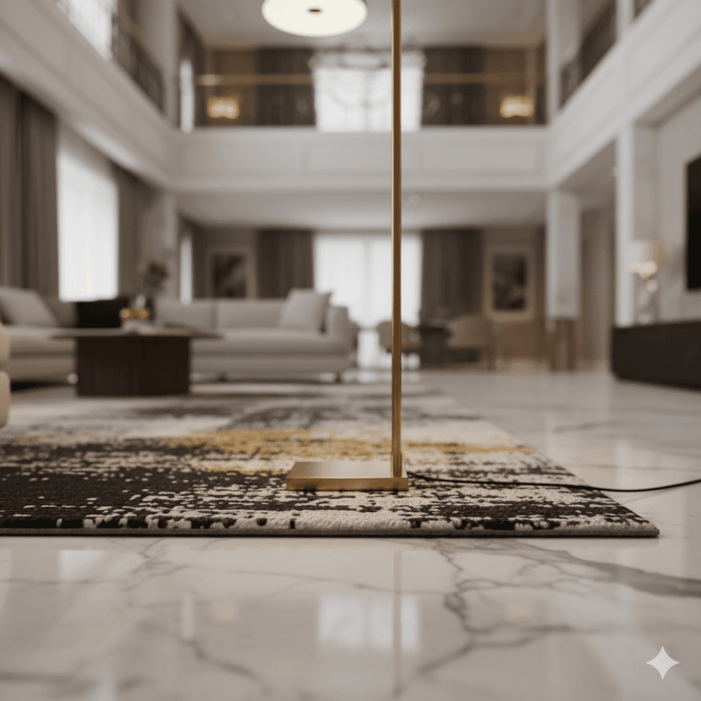 M3M Penthouses Noida: Close-up of Italian marble flooring and premium finishes