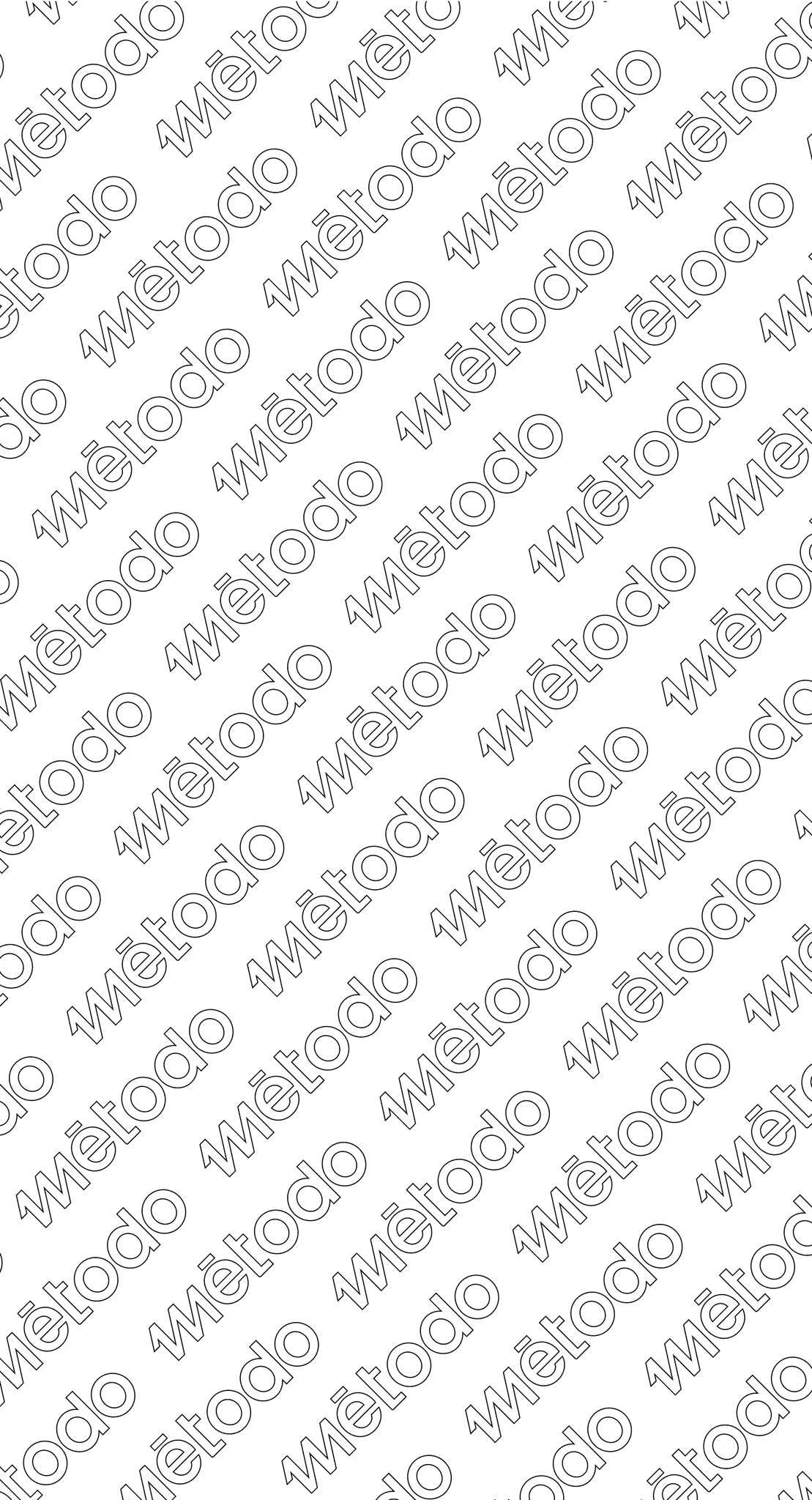 Um contorno preto simples de do logo Método em um fundo transparente.