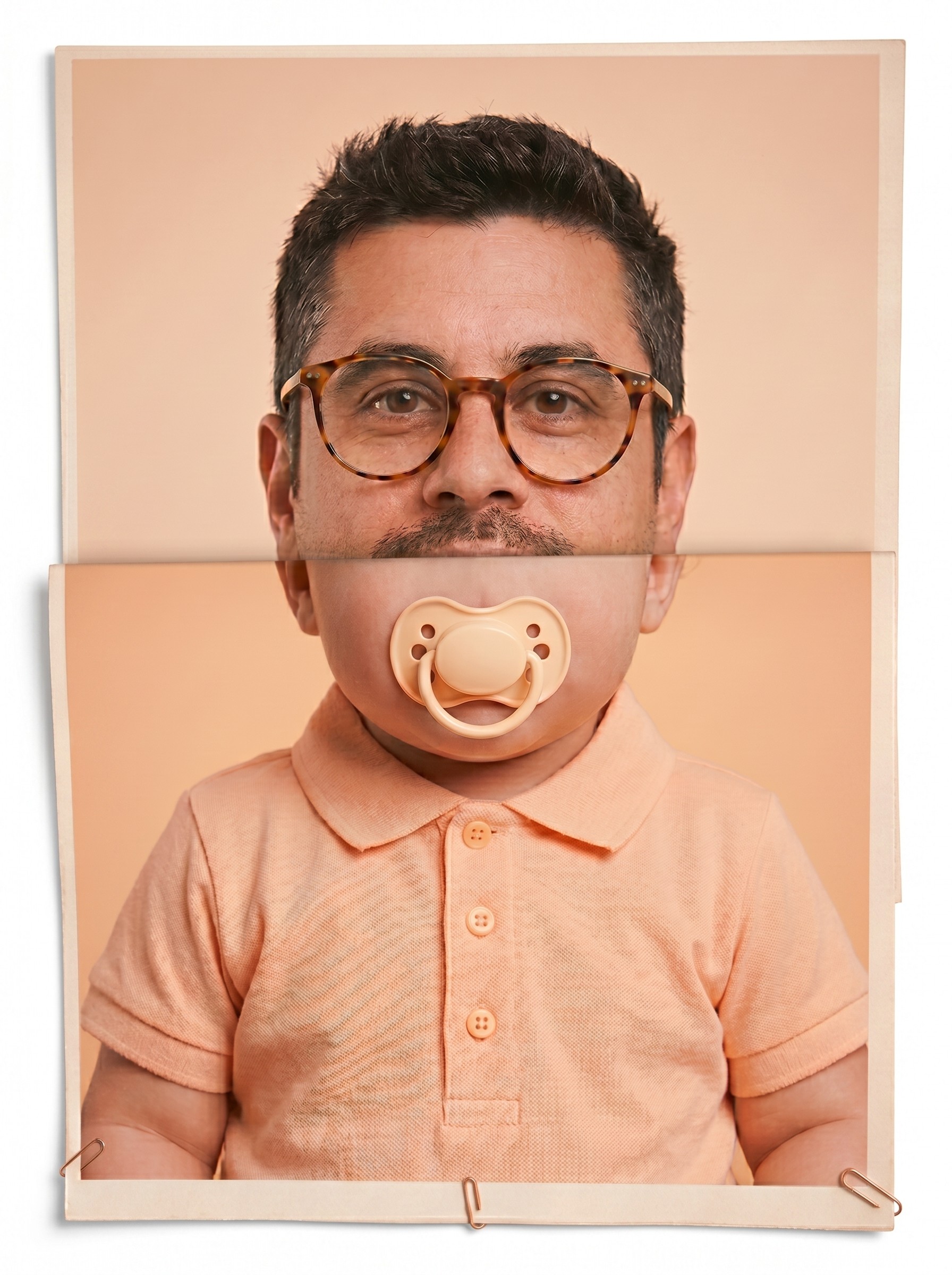 Portrait  of a young 3D character with glasses