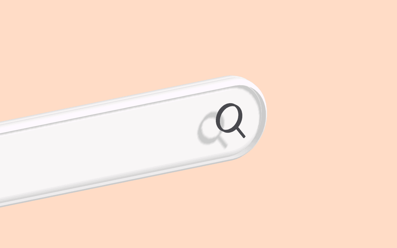 A 3D search bar