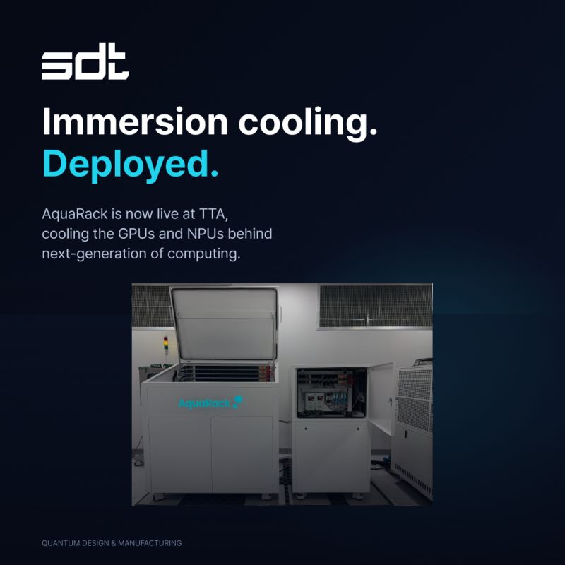 SDT, SDT 주식회사, 에스디티 주식회사, SDT 양자, 액침냉각, AquaRack, 아쿠아랙, SDT 액침냉각, 국산 액침냉각, 국내 액침냉각, 액침냉각 NPU, 액침냉각 GPU, 침지냉각, 국산 침지냉각