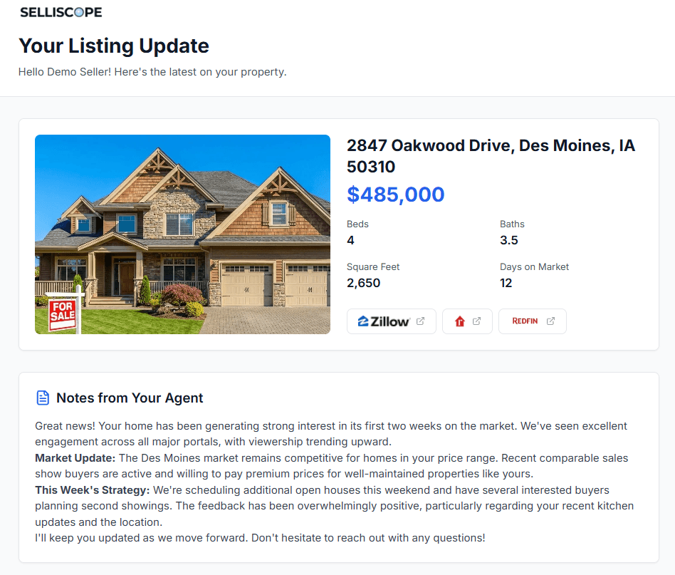 Selliscope seller portal demo