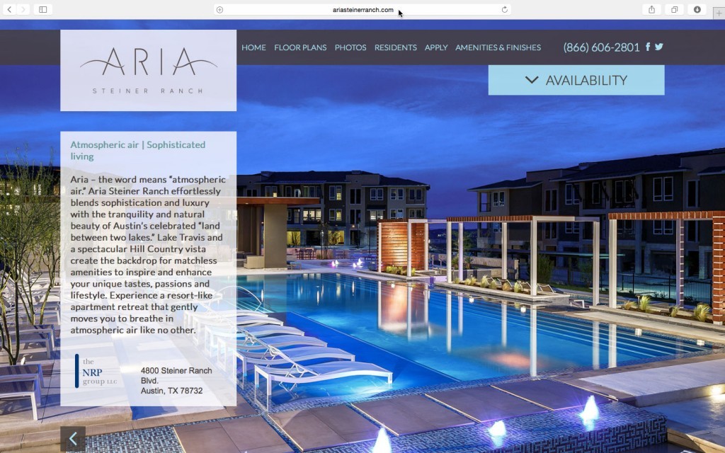 Aria Steiner Ranch – Austin, Texas apartment community photography