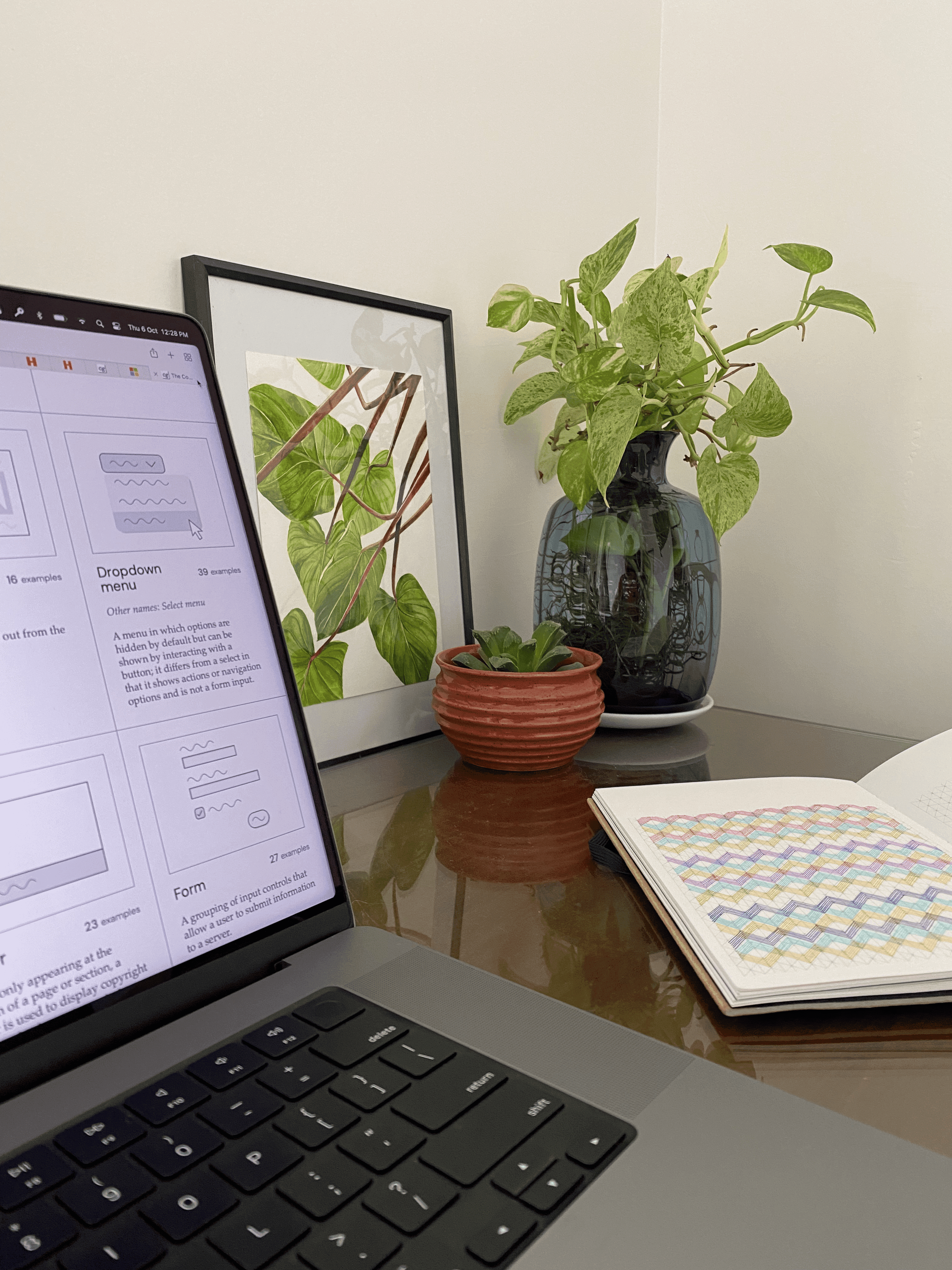 Portrait of portfolio creator – back view