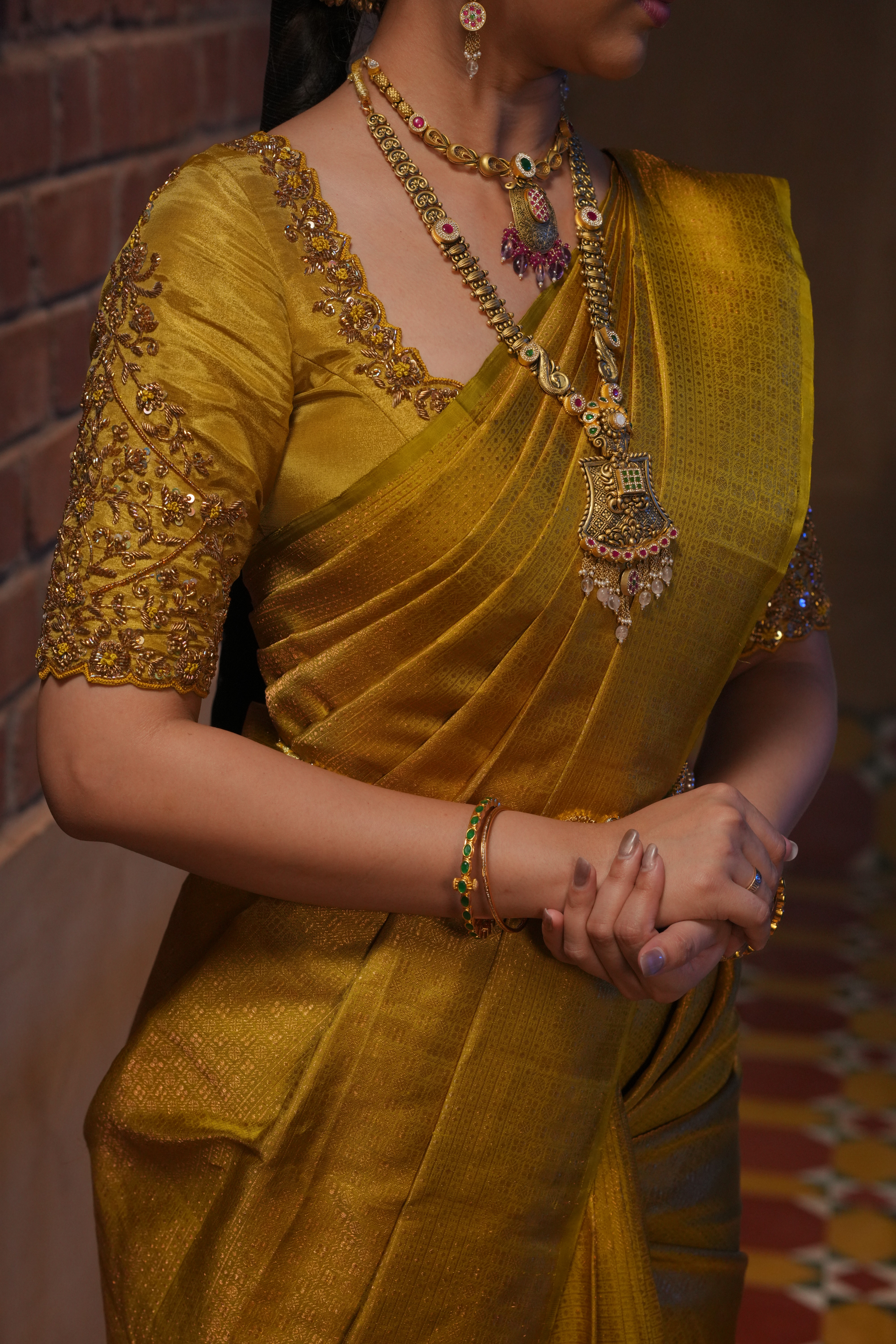 Woman wearing a Necklace