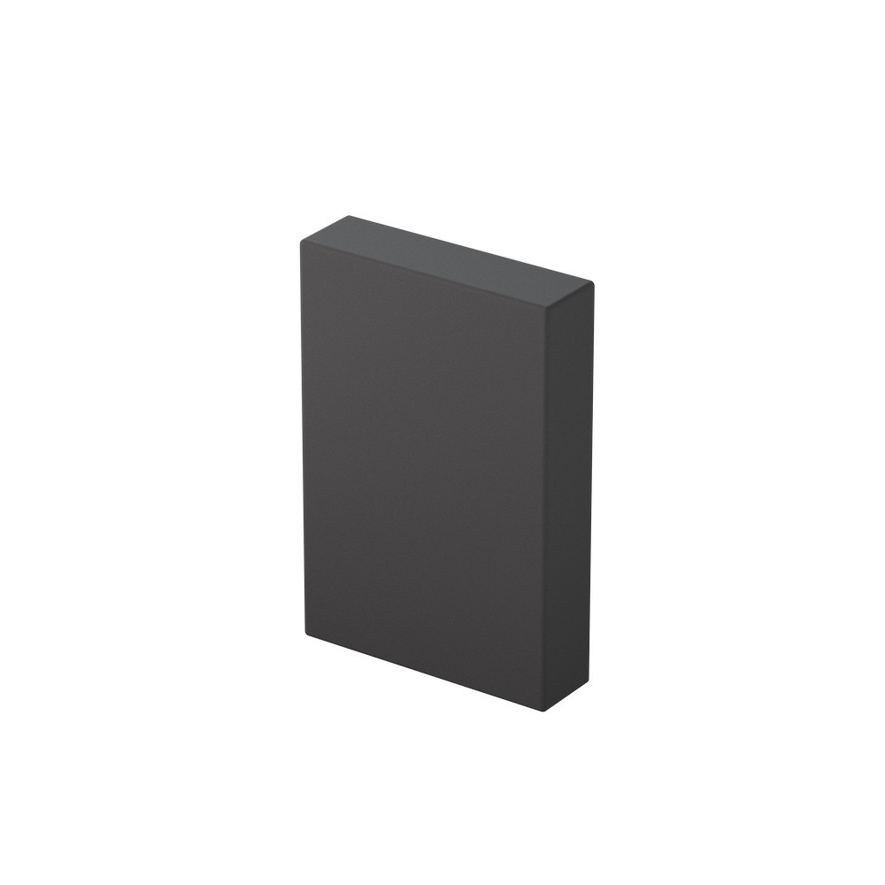 Dark gray rectangular prism on white background