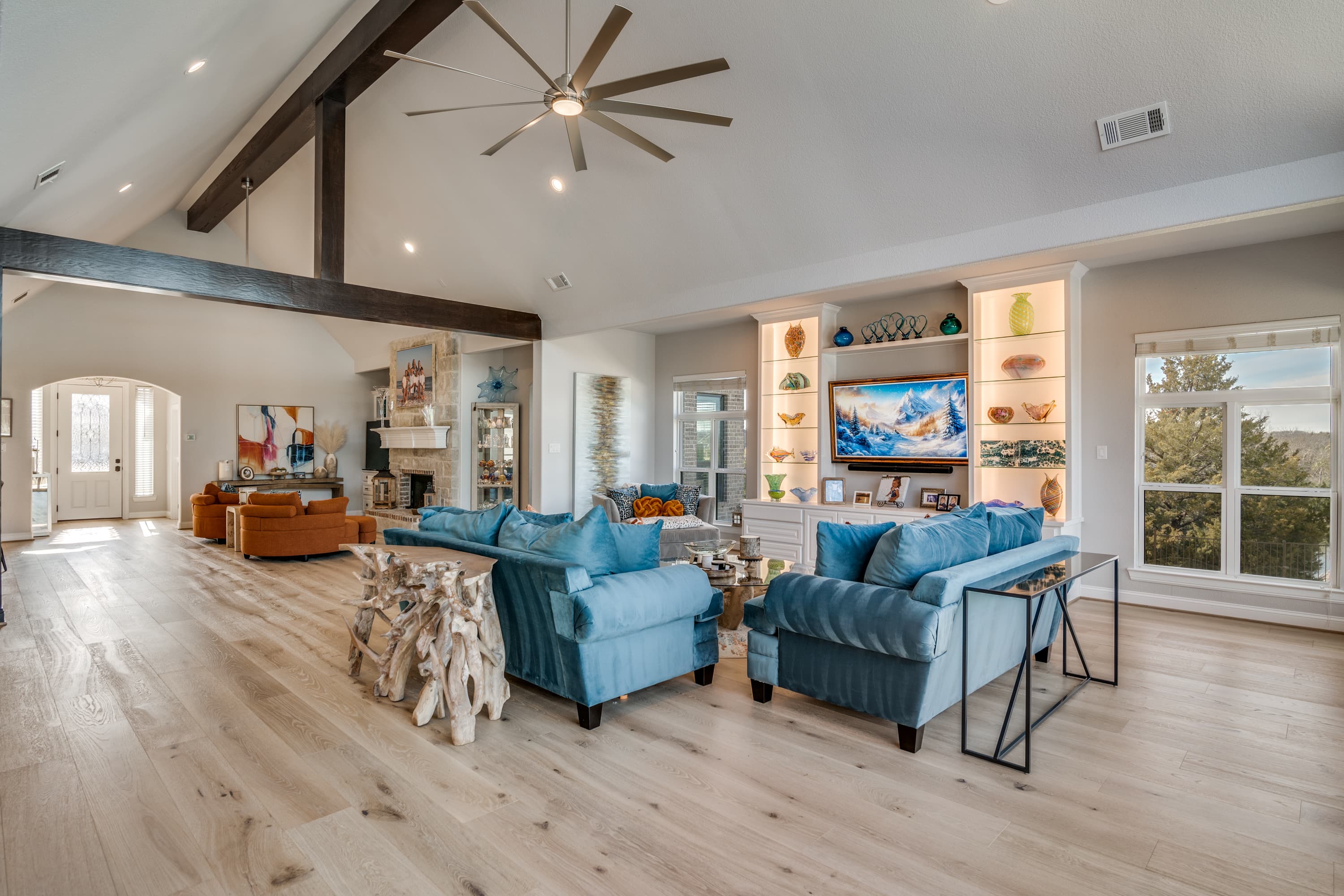 modern open concept living room