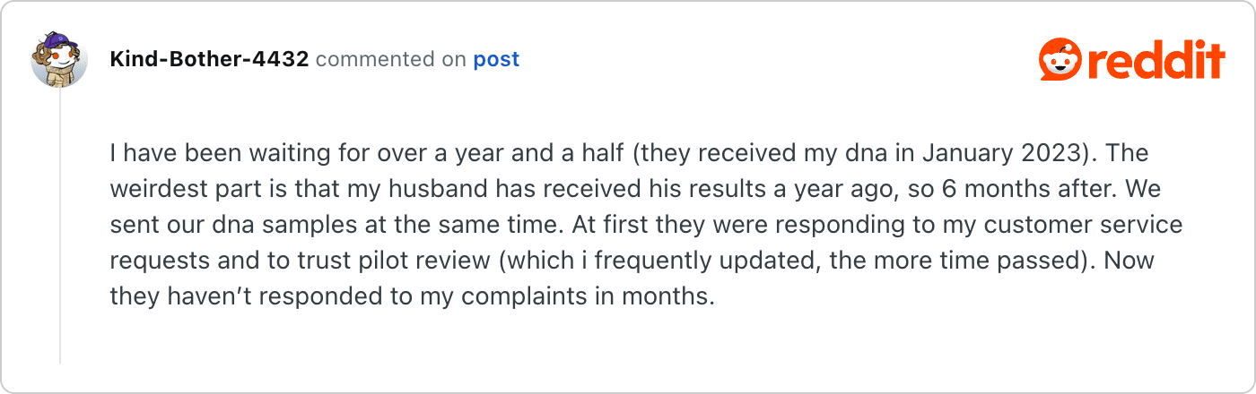 Post on Reddit
