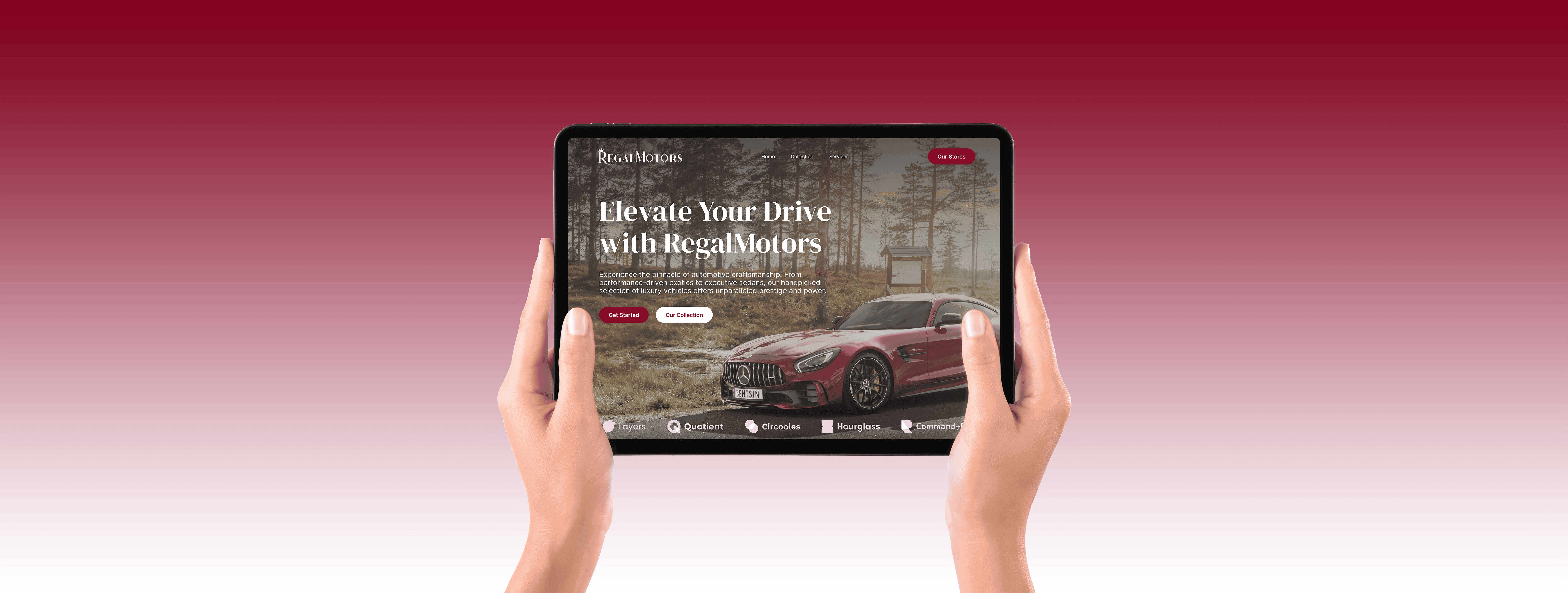 Cinematic shot of two iPhones standing upright