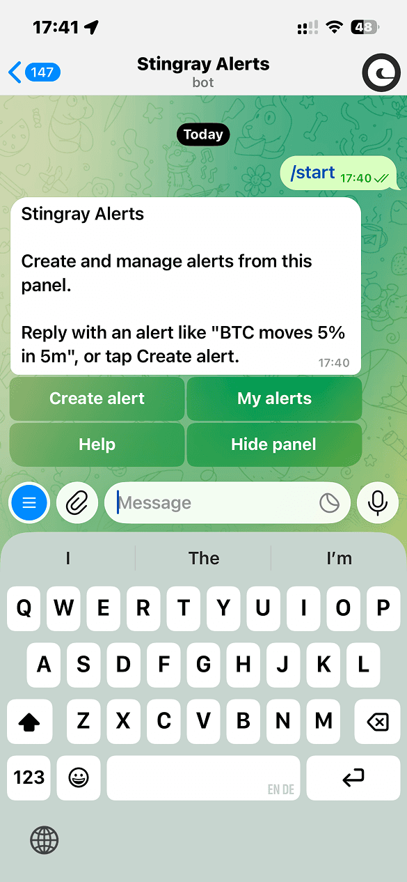 Product screenshot showing the onboarding flow