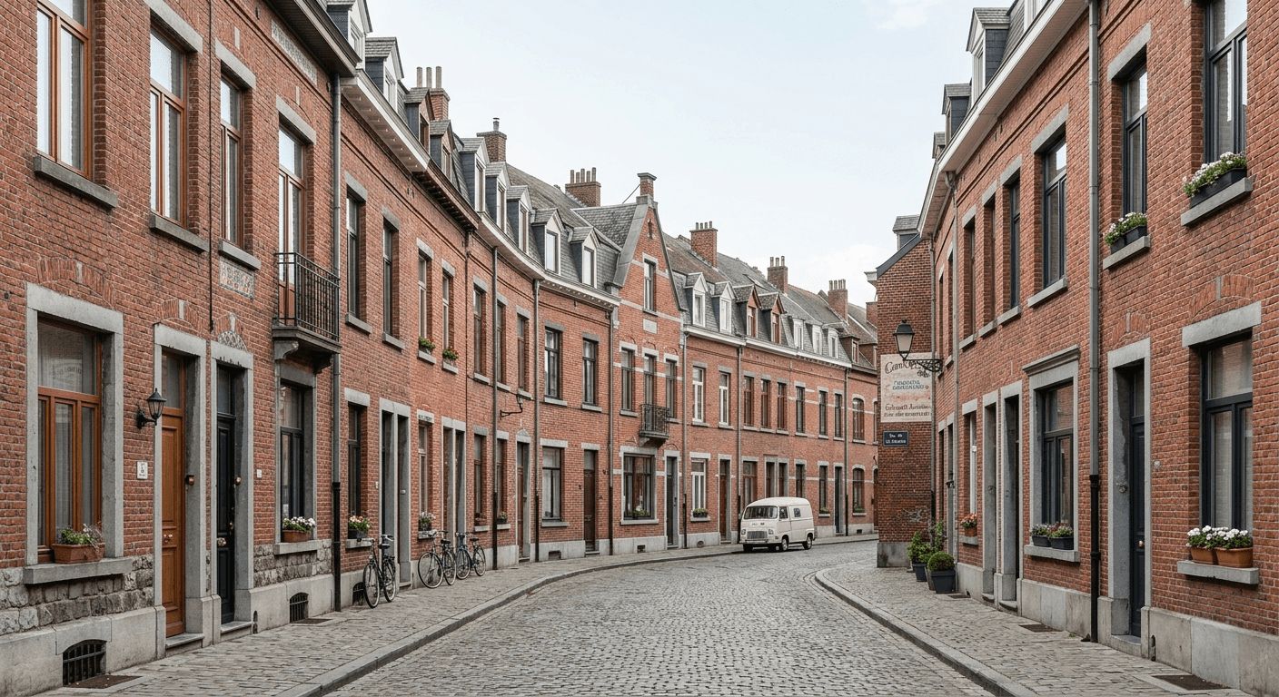 Maisons typiques à Liège avant rénovation dans un quartier résidentiel