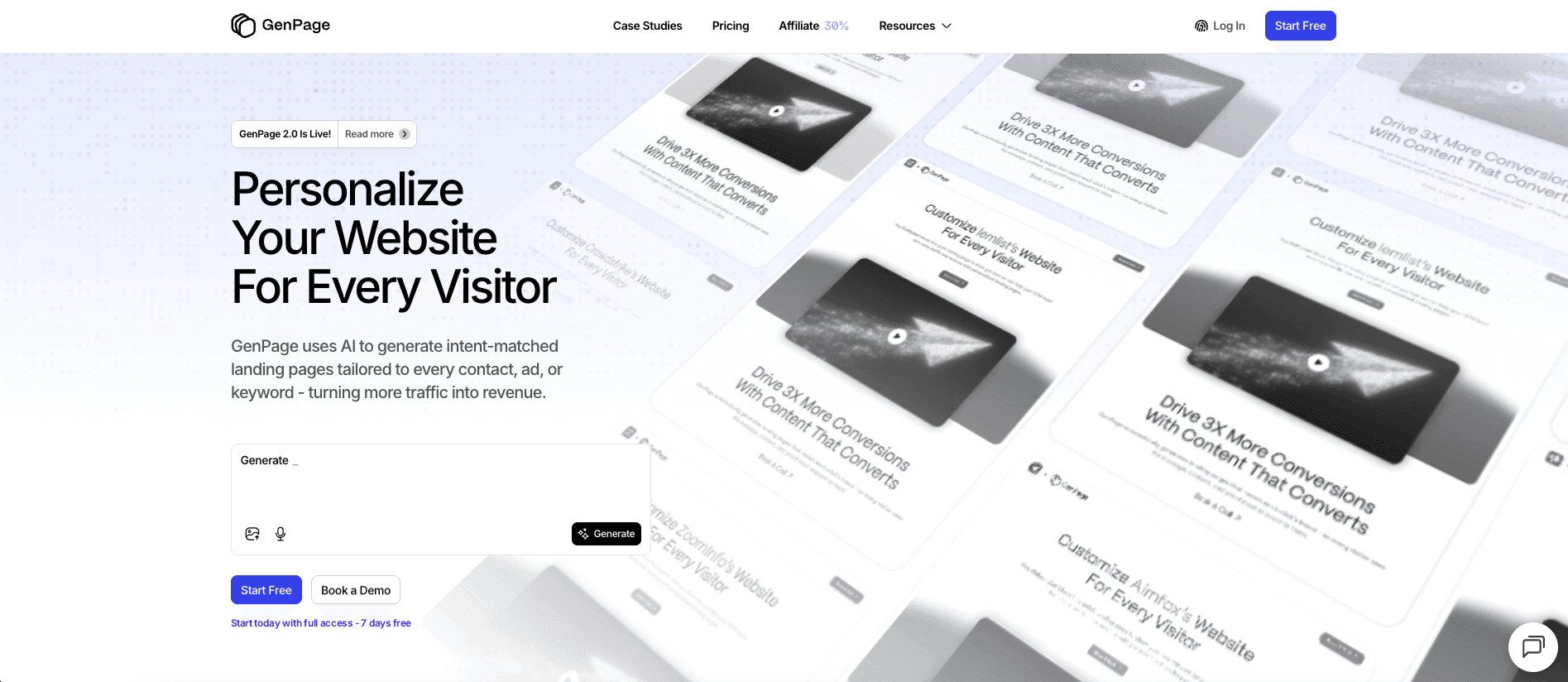 GenPage homepage
