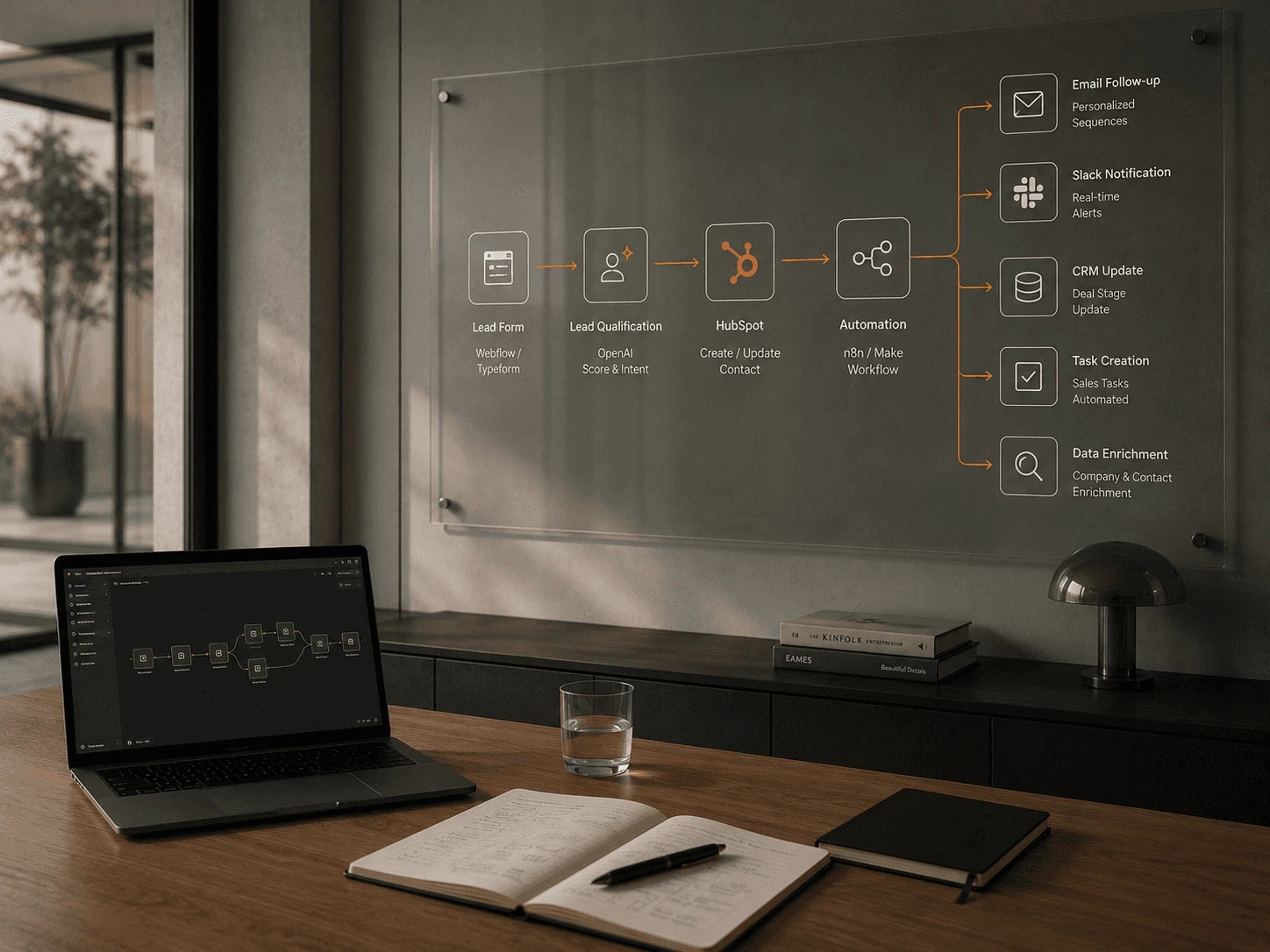 Abstract business operations visual