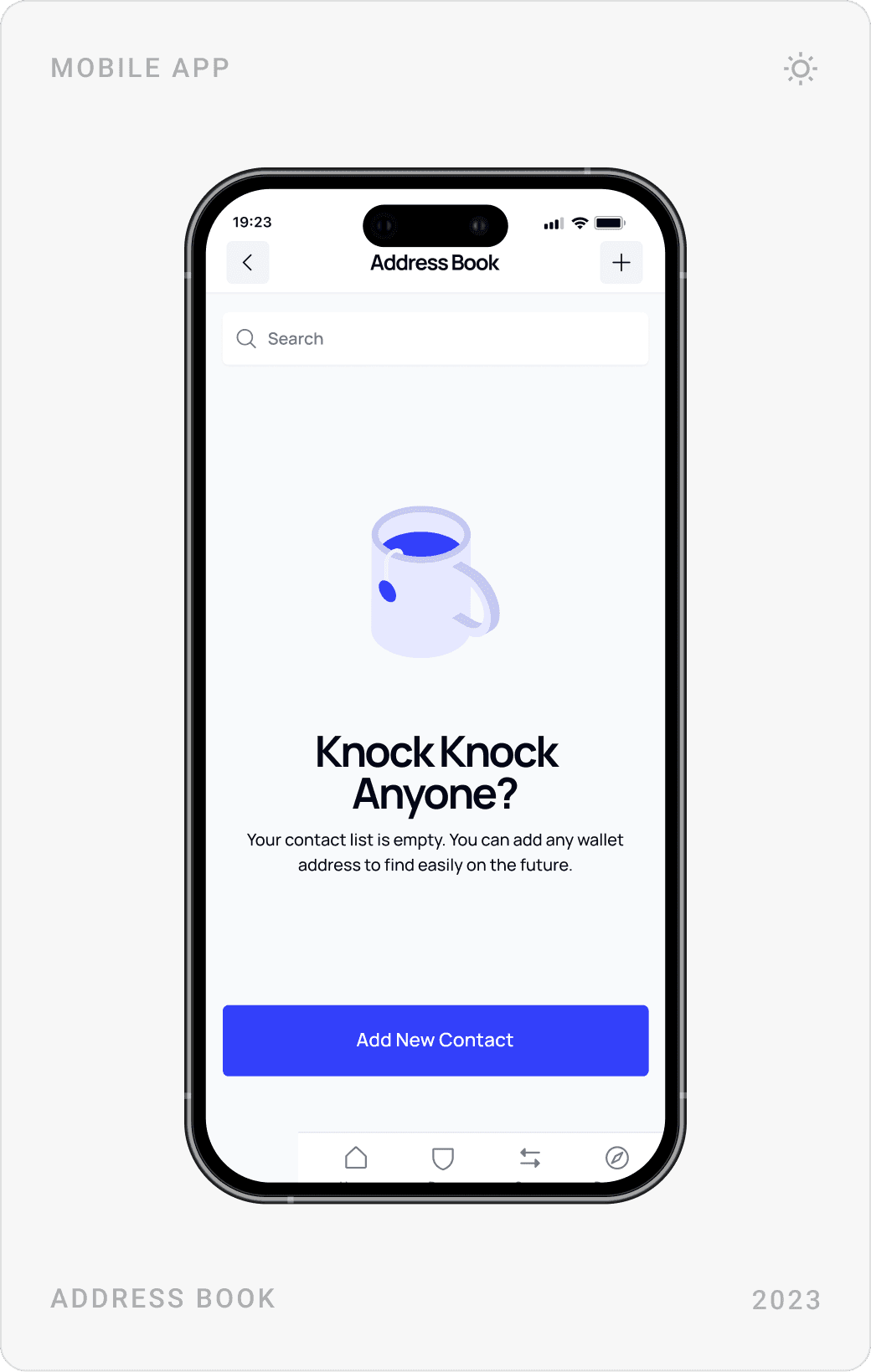 Clean Address Book Mobile Design