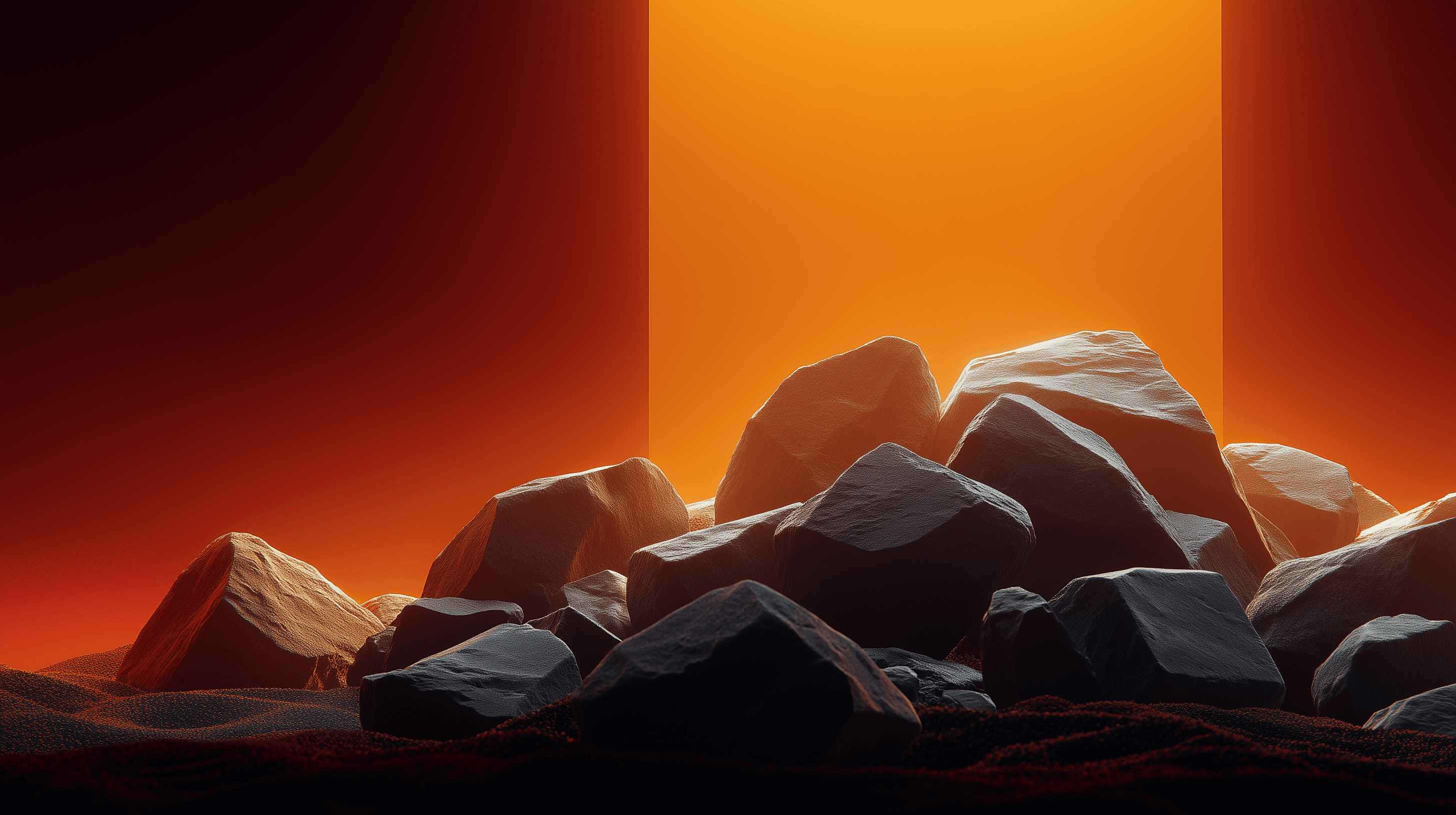 orange red stones background