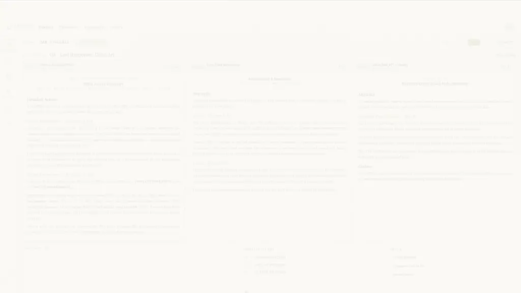Sift Canvas 3-up view with the Office Action, Last Filed Response, and Dolby cited reference side by side, auto-scrolling and highlighting passages as JR3 answers